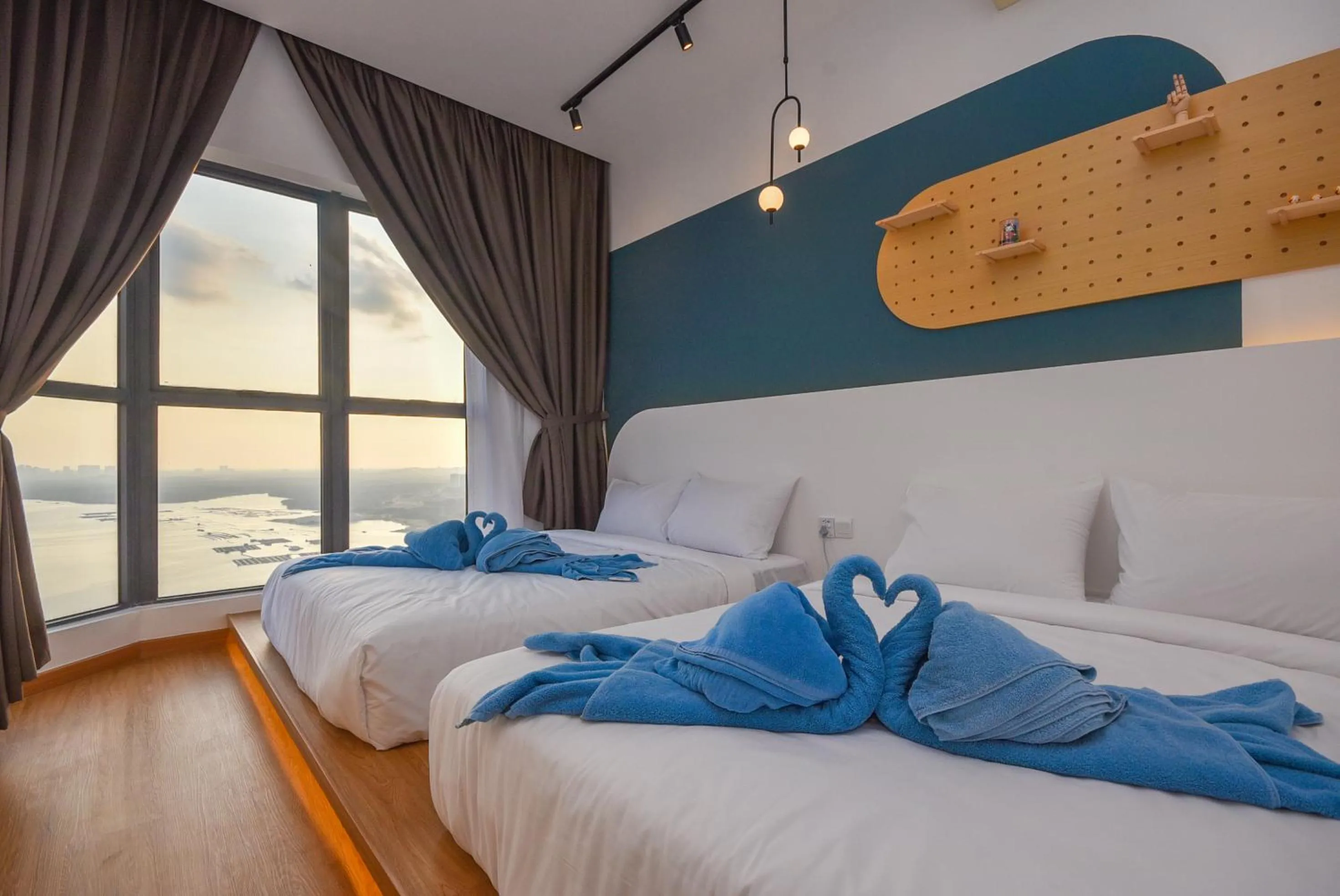 Bed in Country Garden Seaview Suite by Nest Home at Danga Bay