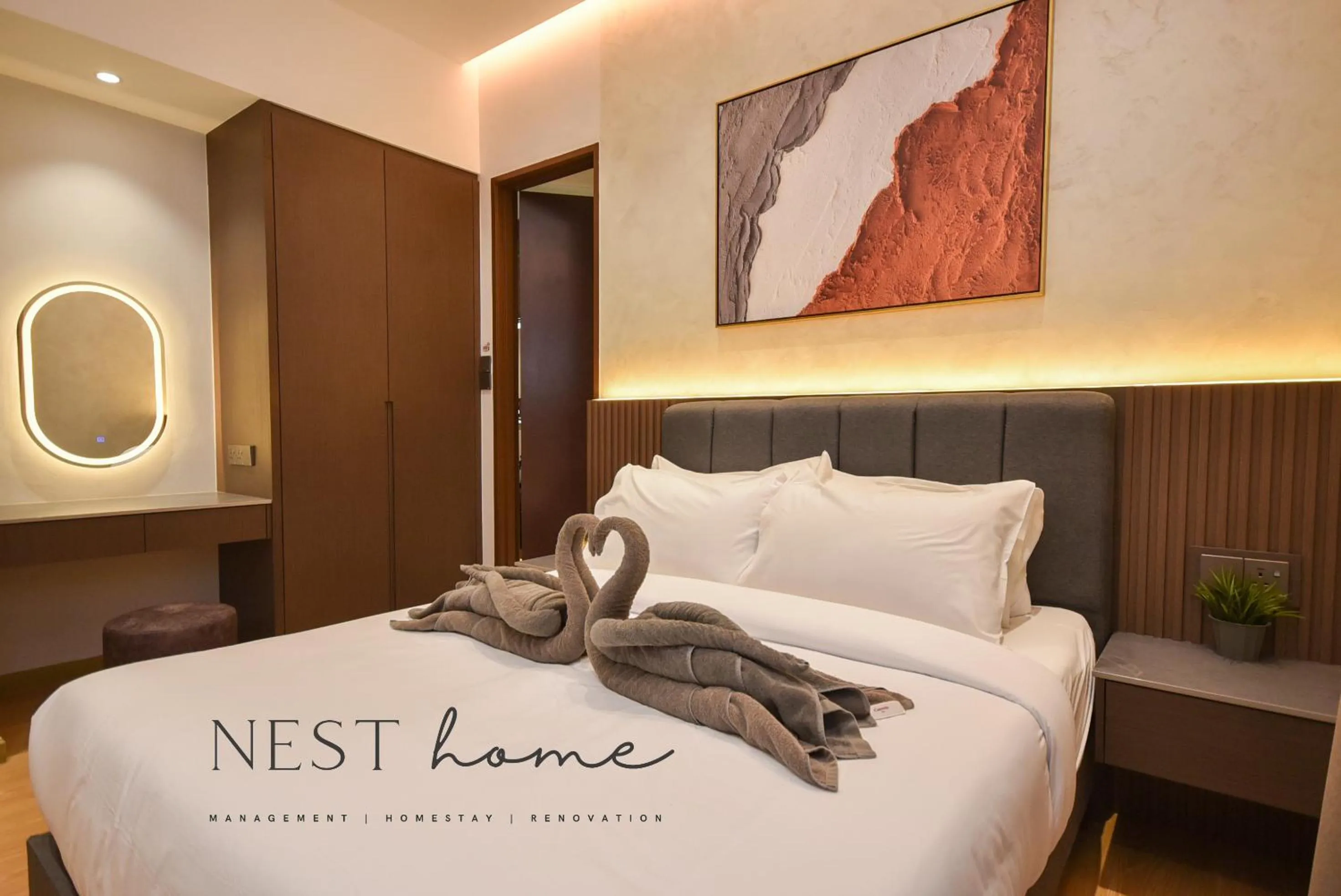 Bedroom, Bed in Country Garden Seaview Suite by Nest Home at Danga Bay