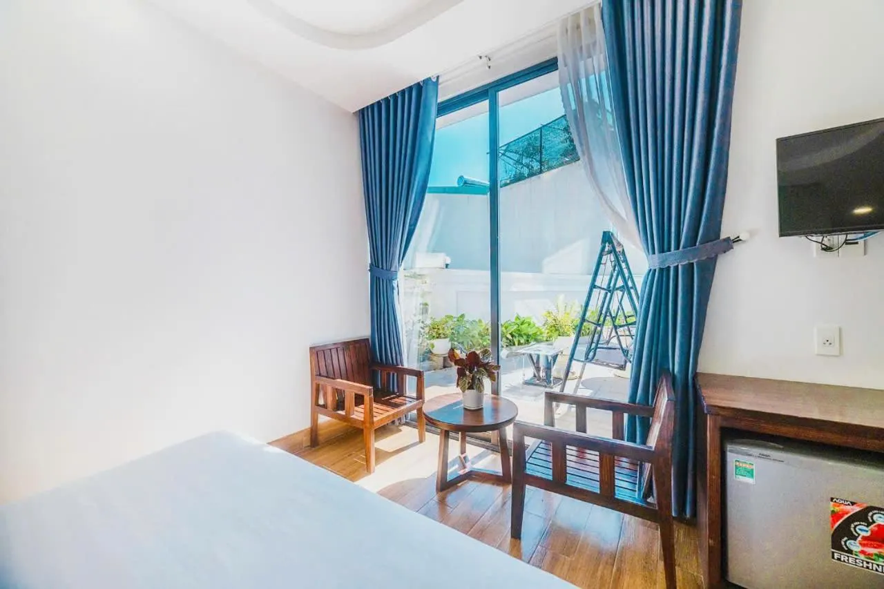 View (from property/room), Bed in Mega Sky Dalat Hotel