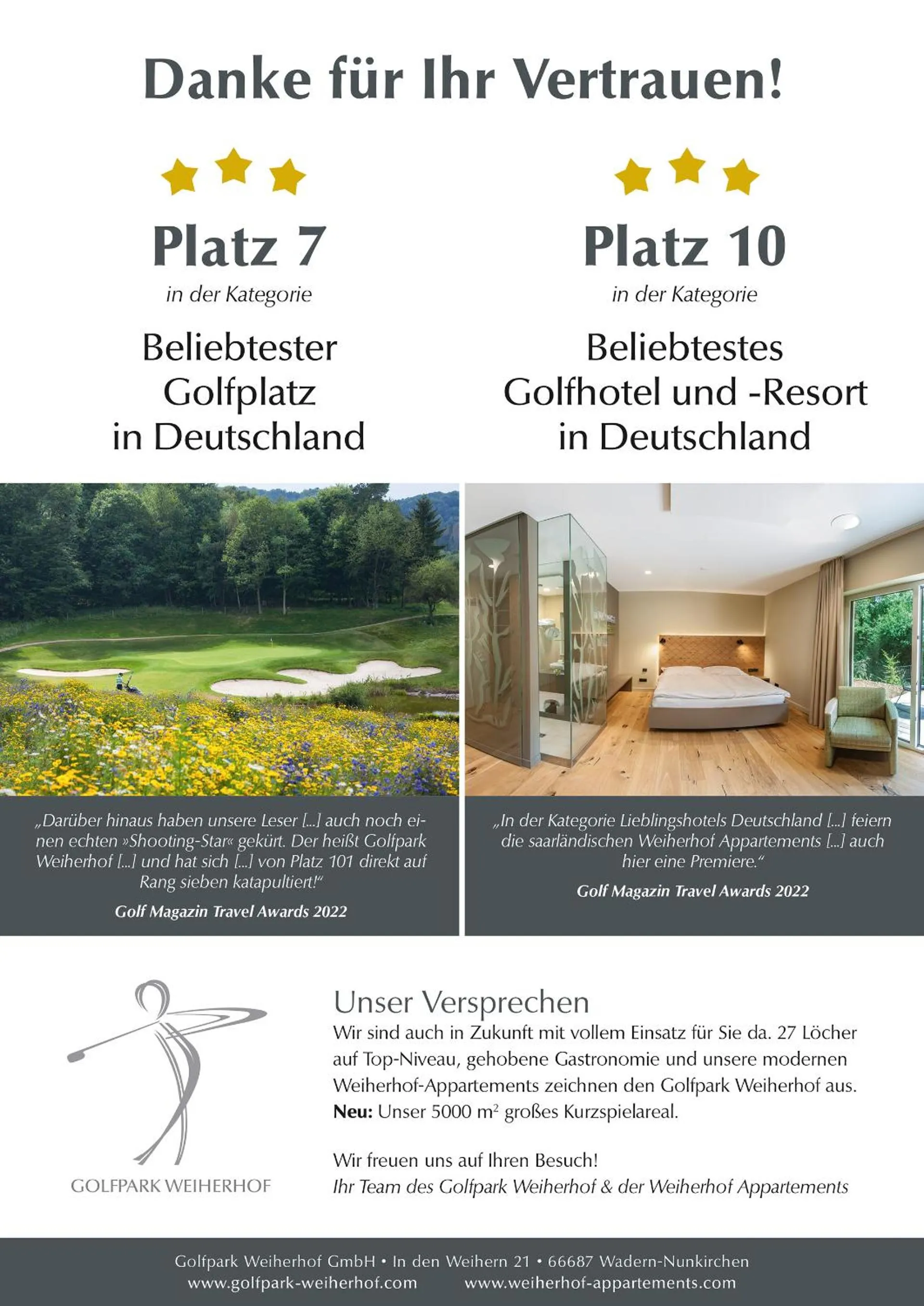 Golfcourse in Hotel Weiherhof am Golfpark