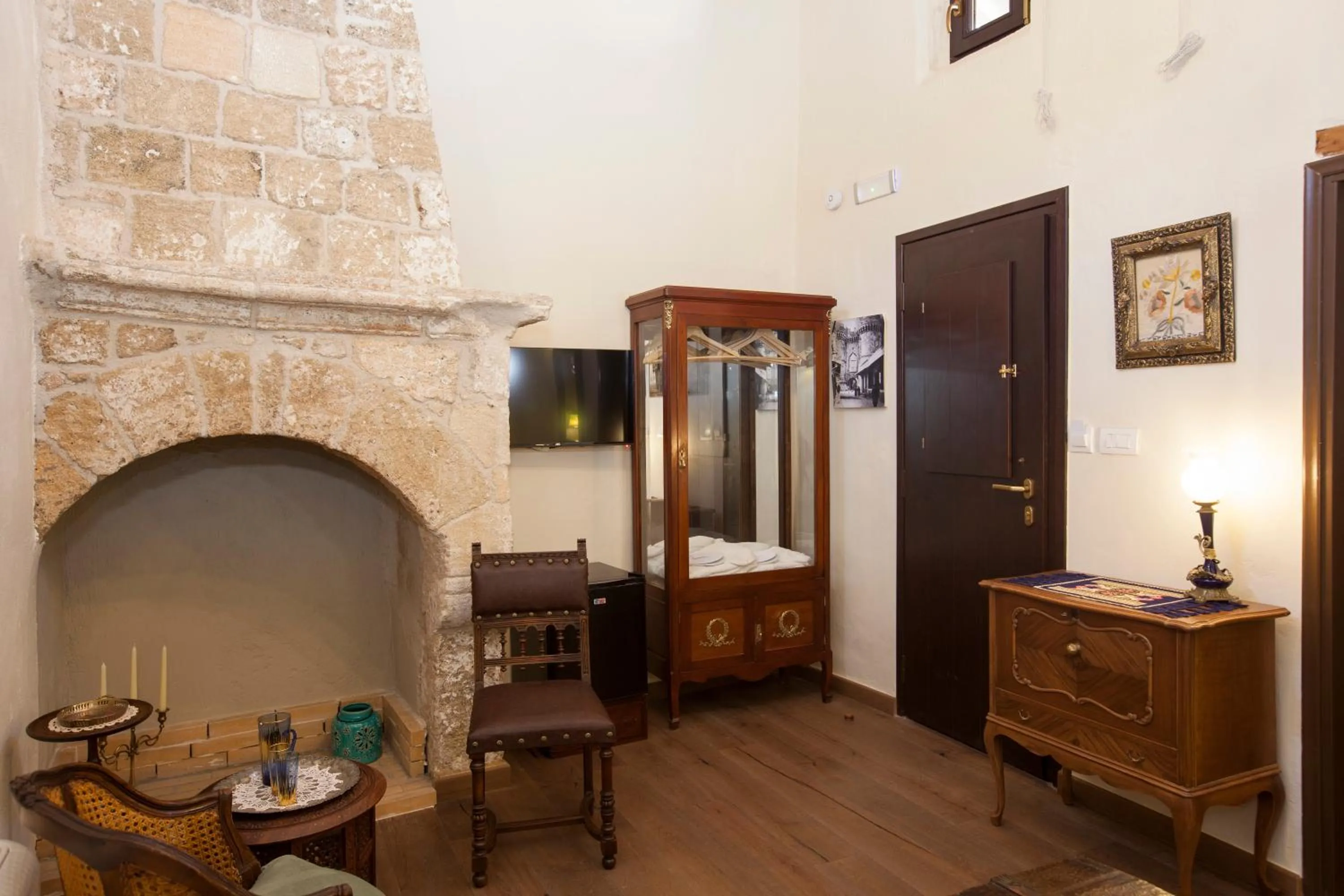 Seating area in Porolithos Boutique Hotel