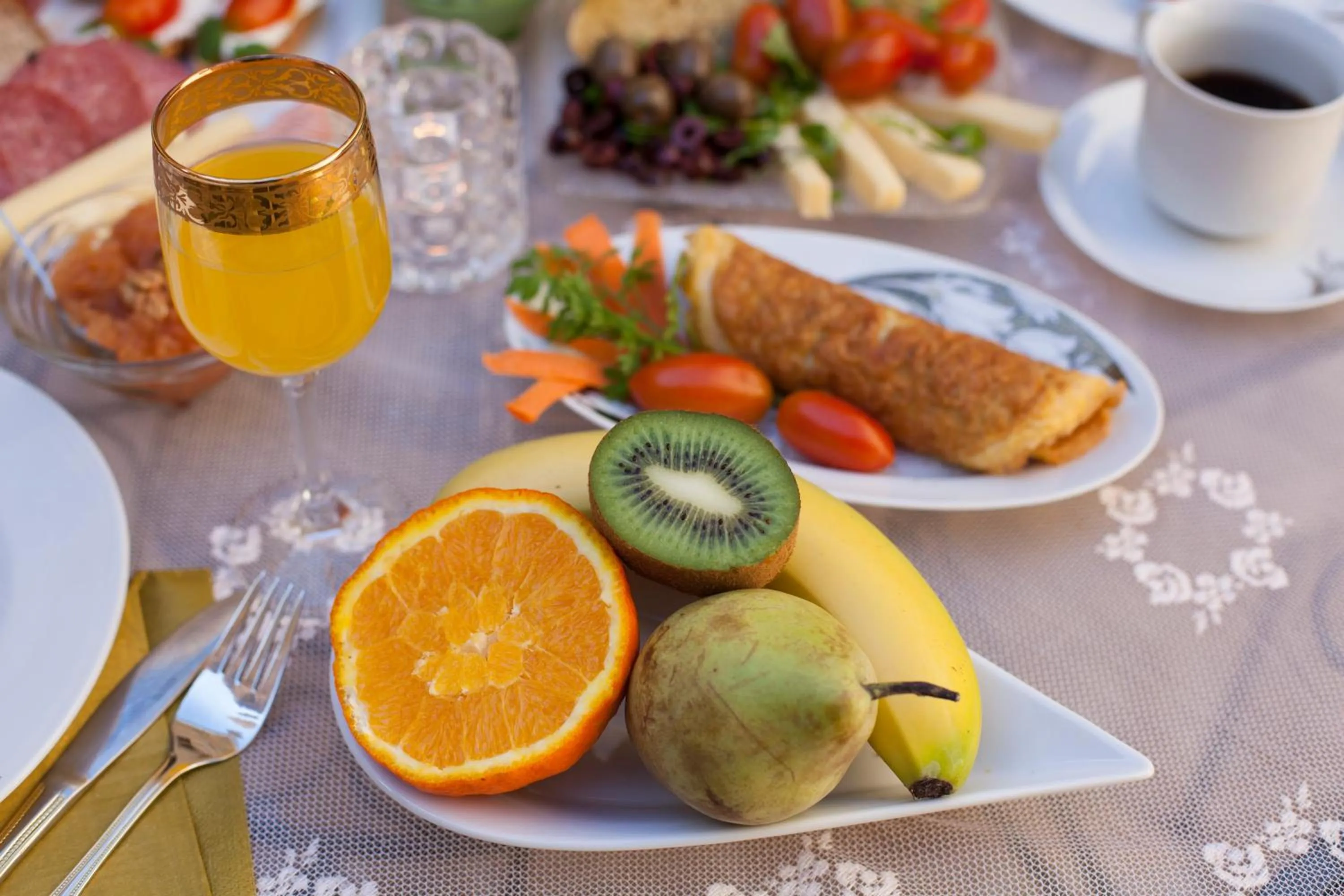 Buffet breakfast in Porolithos Boutique Hotel