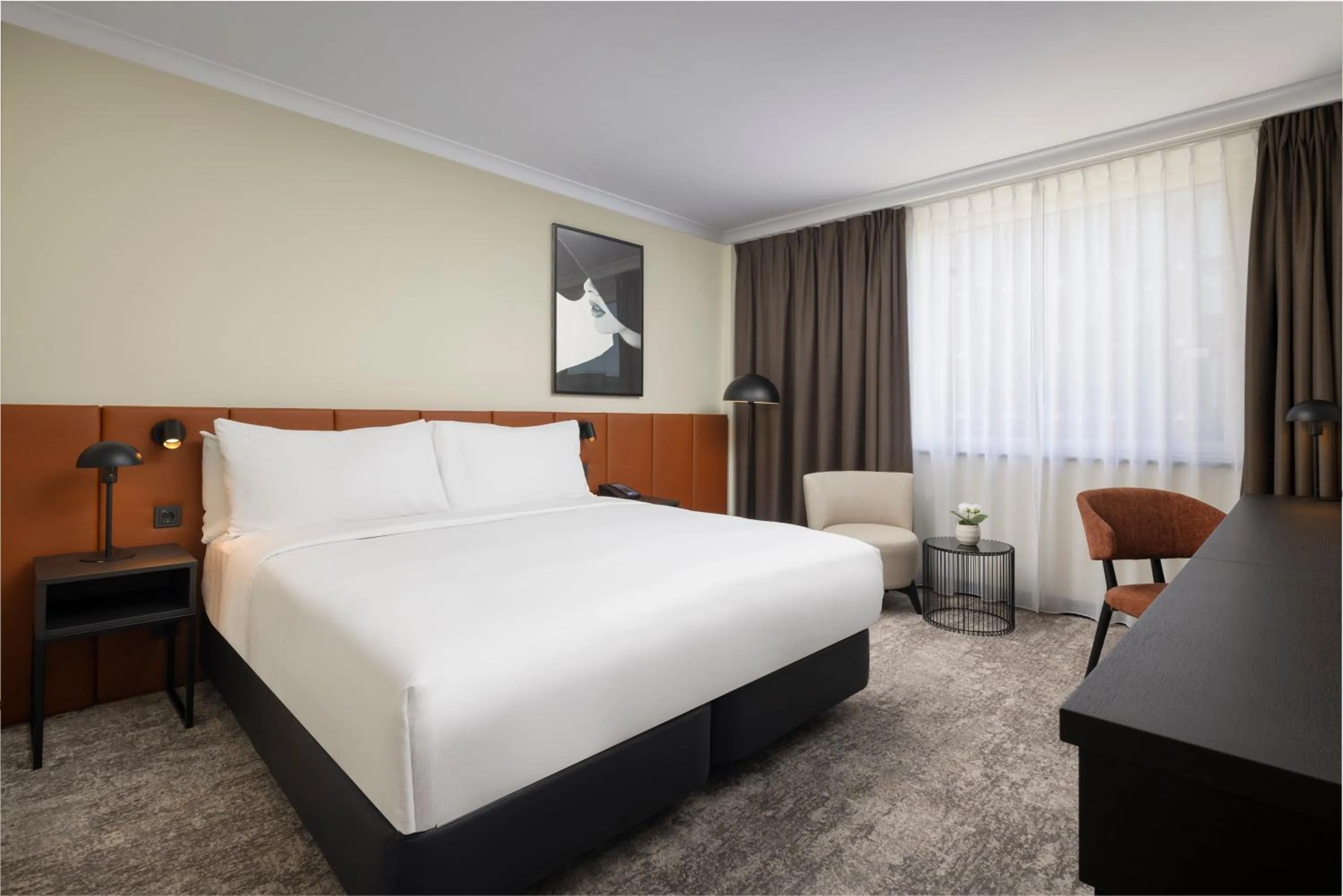 Bedroom, Bed in Hilton Düsseldorf