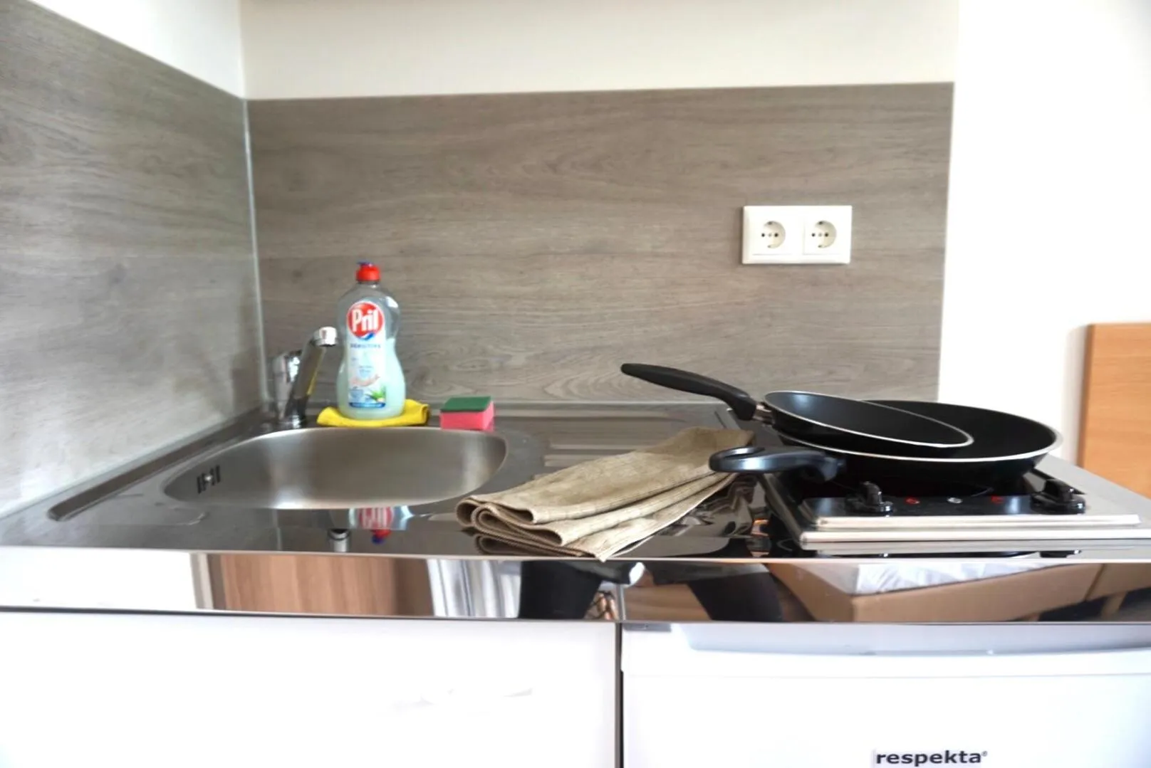 Kitchen or kitchenette in Apartment Hotel Wittenau