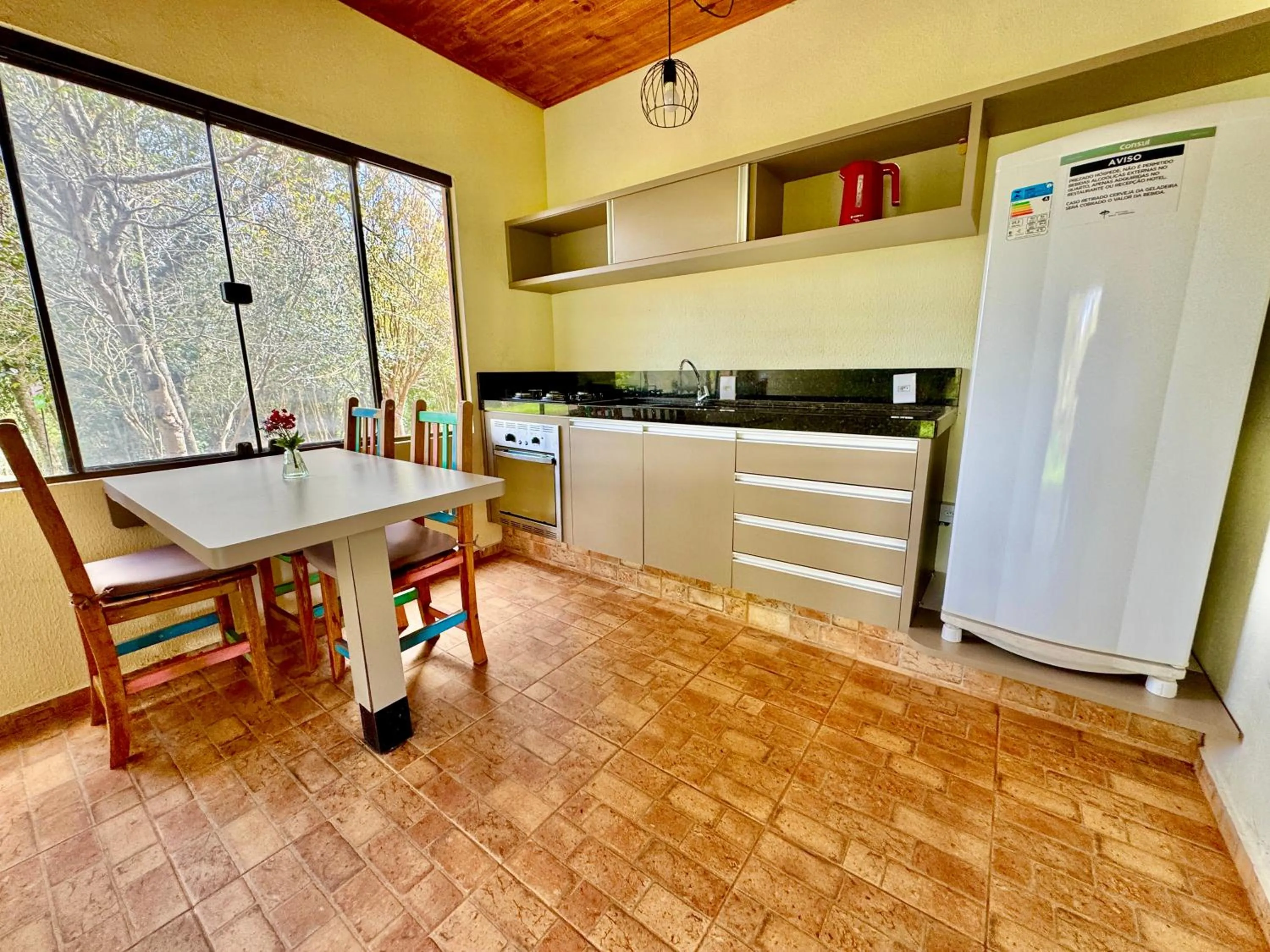 Kitchen or kitchenette in Hotel Fazenda Vale Alvorada