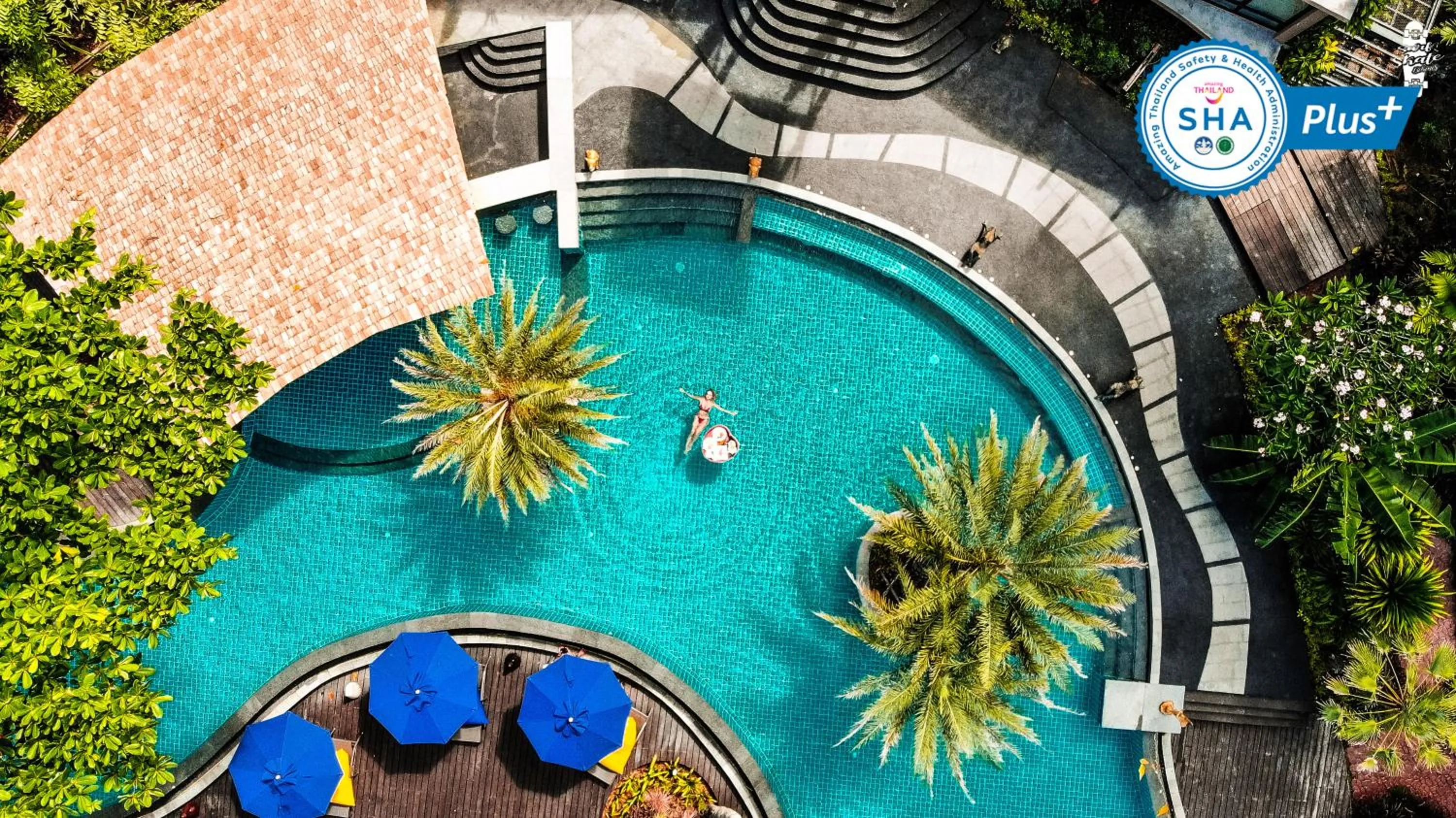 Pool view in Nirvana Beach Resort, Koh Lanta SHA Extra Plus