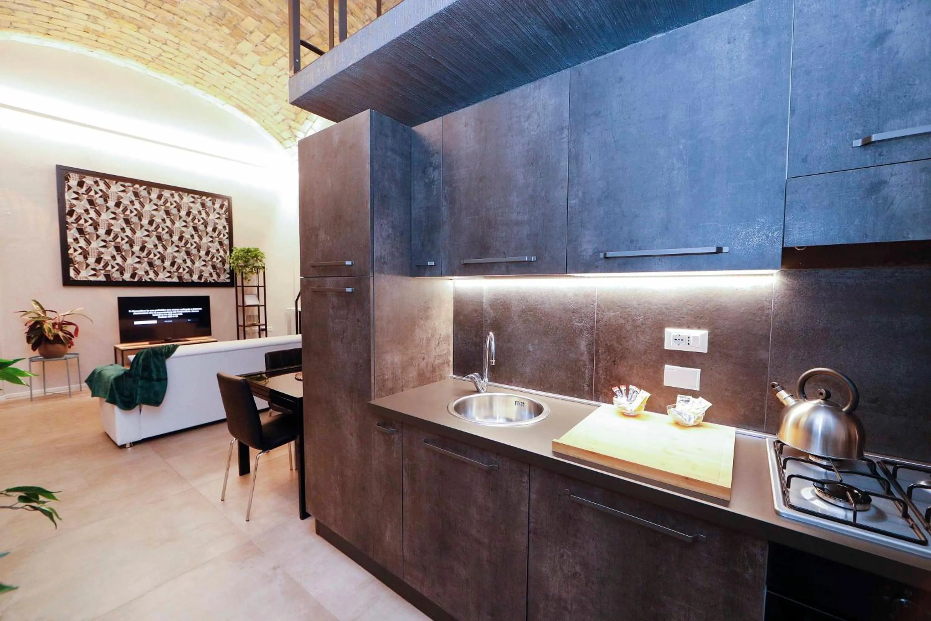 Kitchen or kitchenette in Post Industrial Loft Trastevere - Top Collection