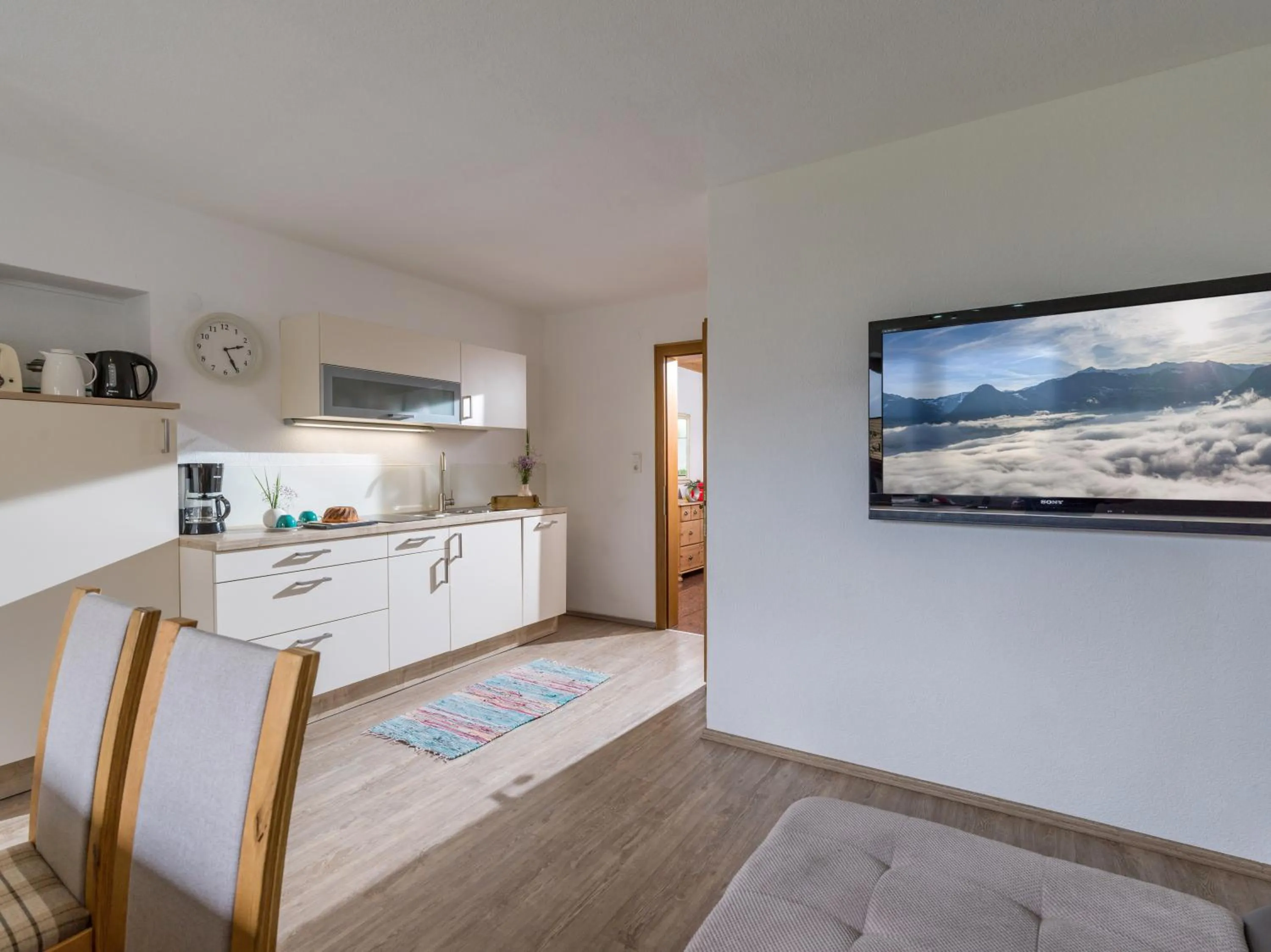 Kitchen or kitchenette in Restaurant Appartements Almdiele