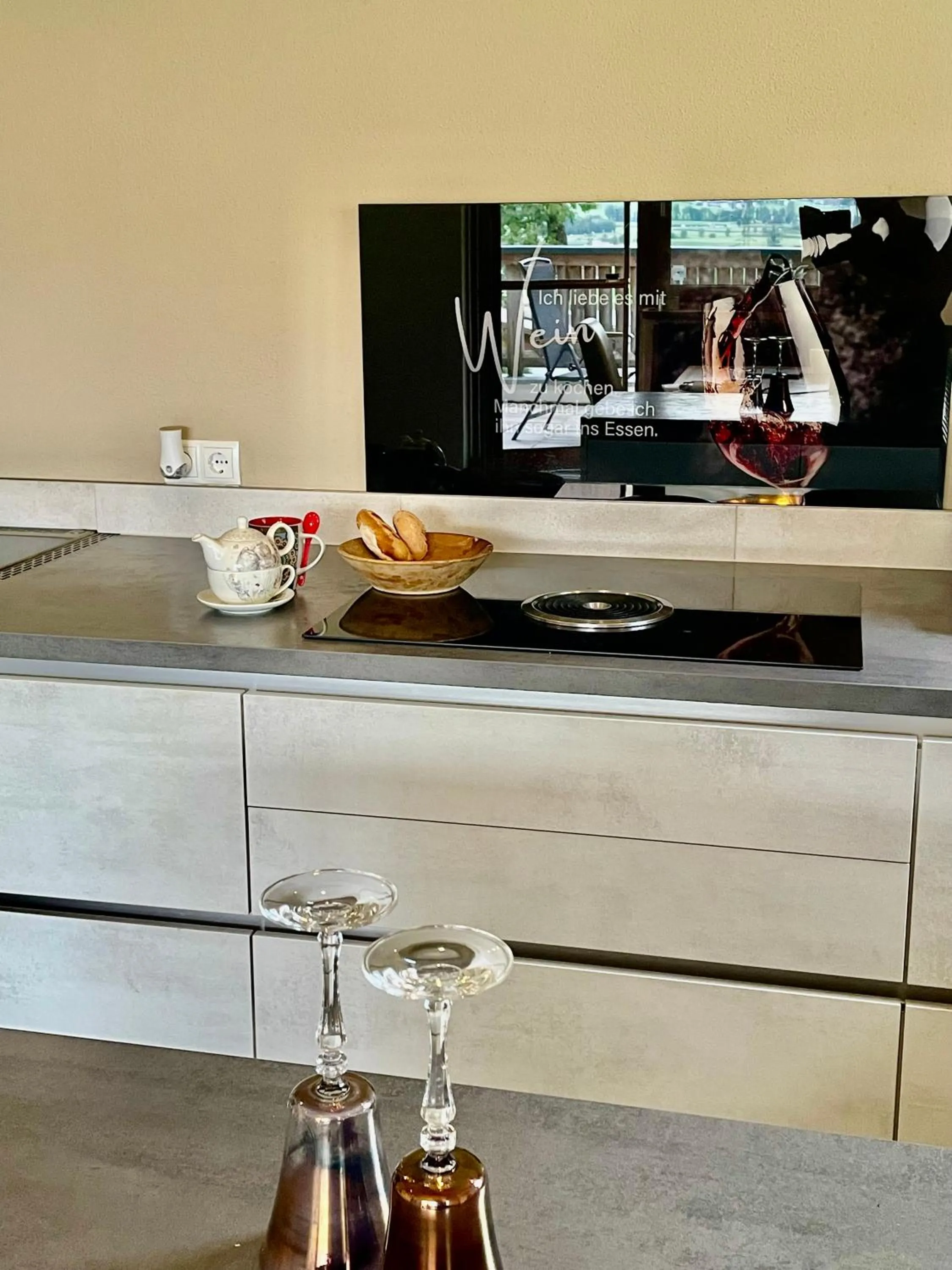 kitchen in Restaurant Appartements Almdiele