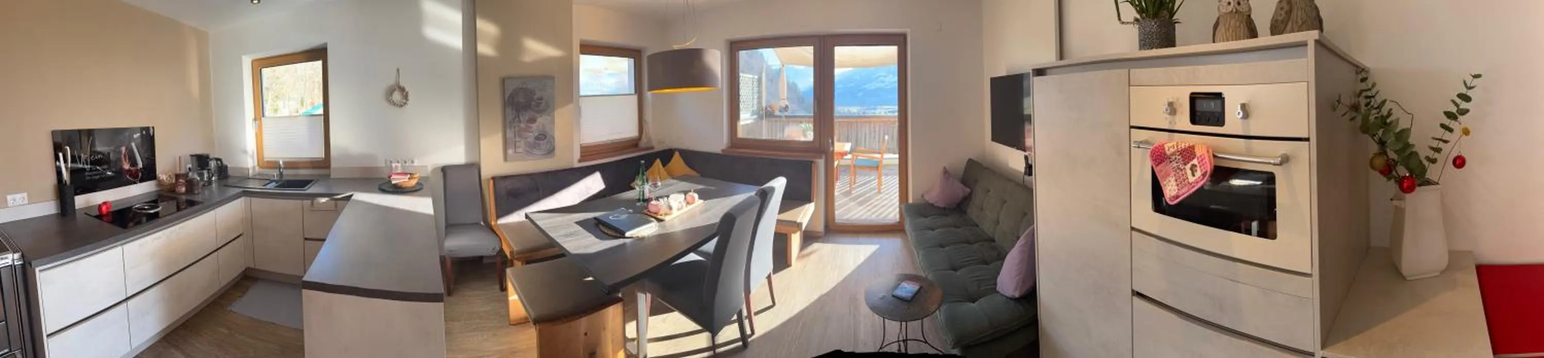 kitchen in Restaurant Appartements Almdiele