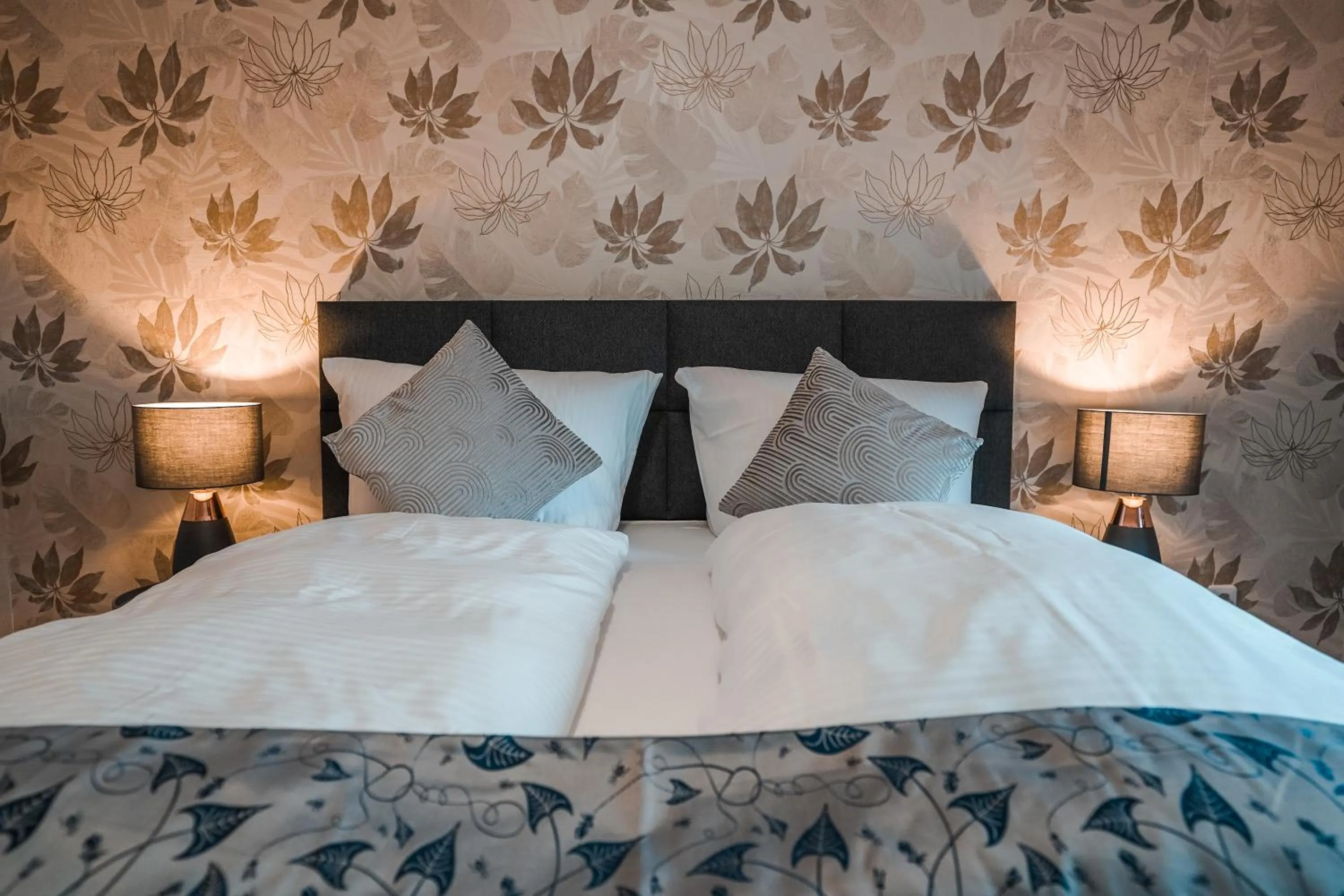 Bed in Hotel Palatino