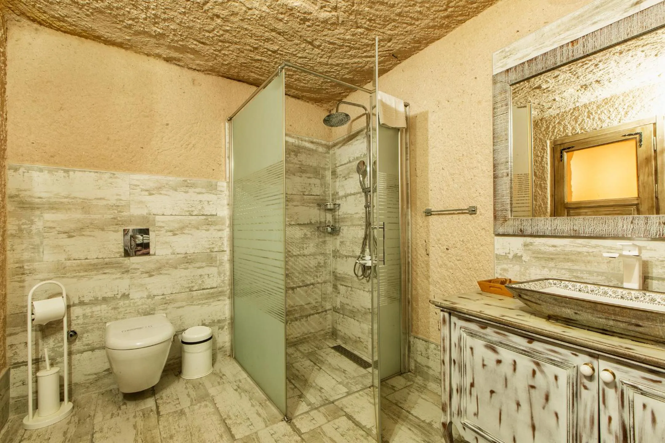 Shower in Karlık Cave Suite Cappadocia