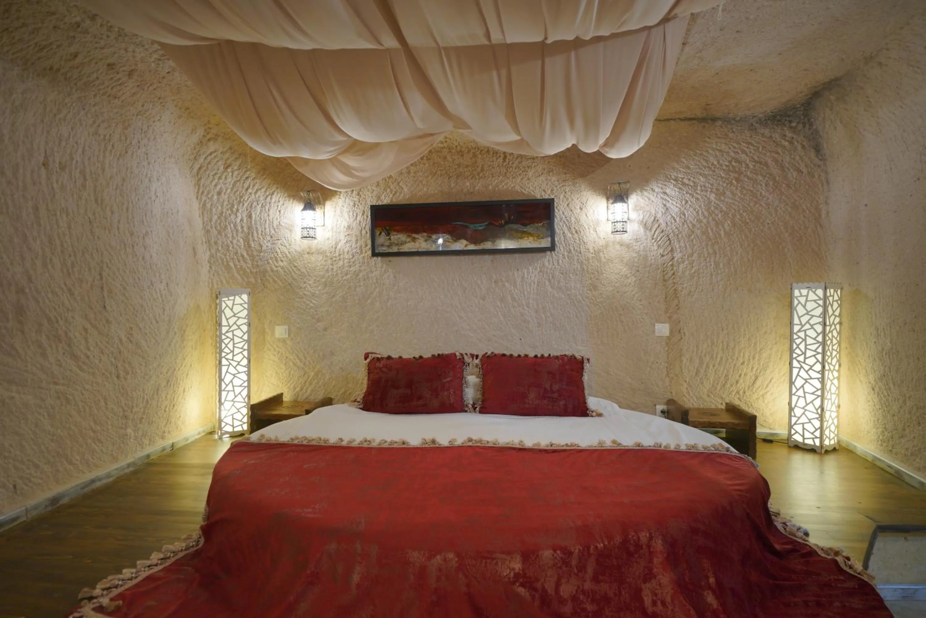 Bed in Karlık Cave Suite Cappadocia