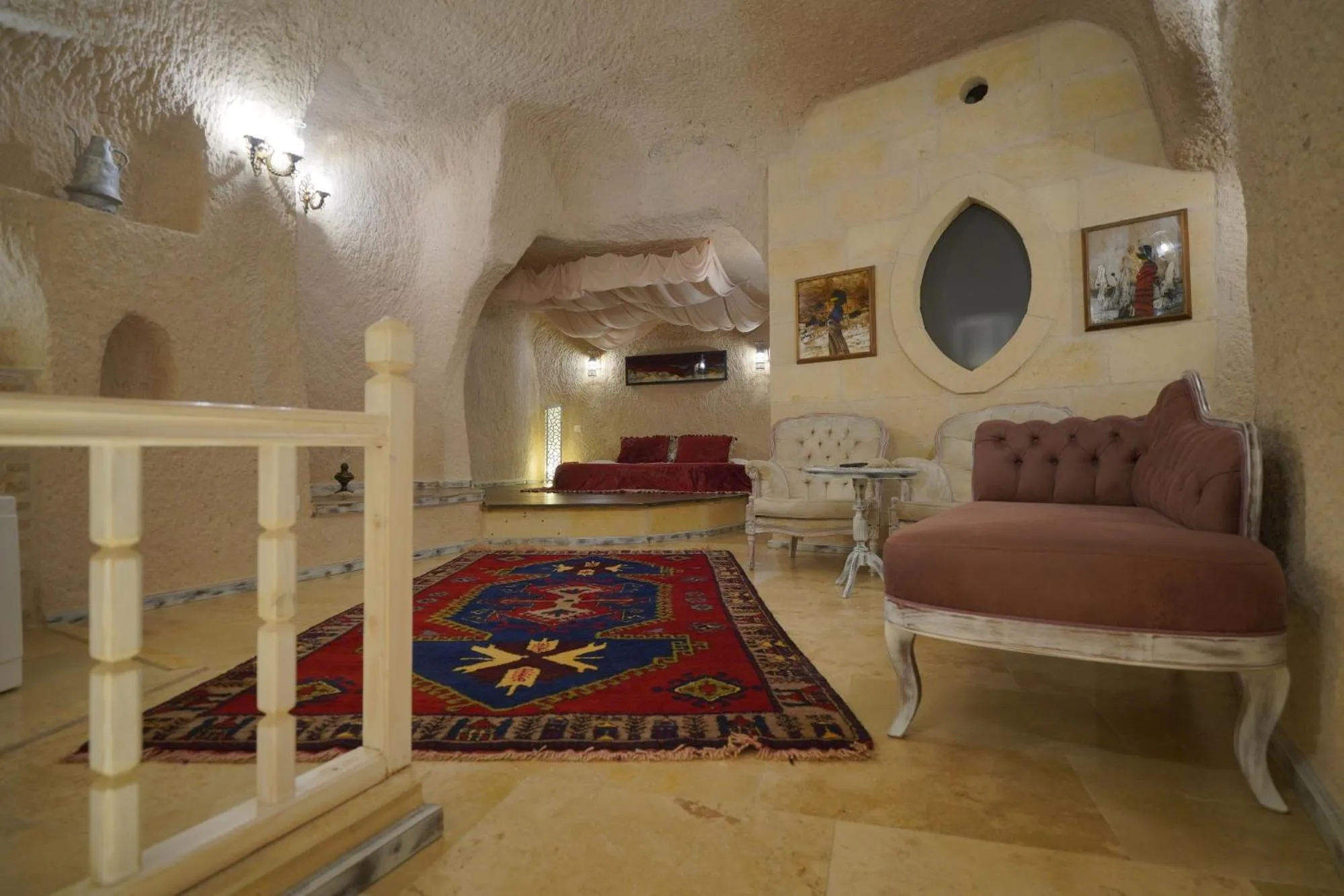 Bed in Karlık Cave Suite Cappadocia