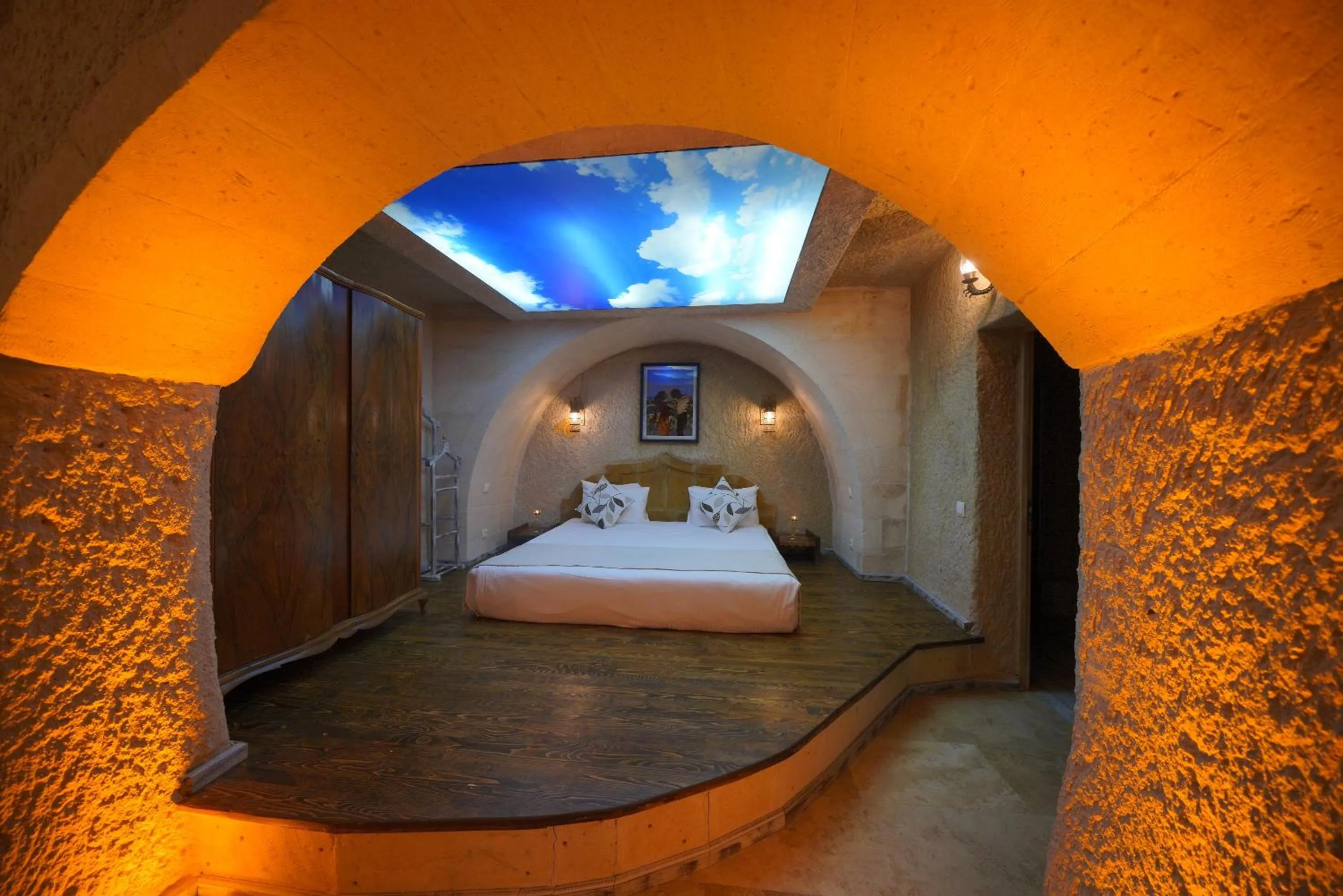 Bed in Karlık Cave Suite Cappadocia