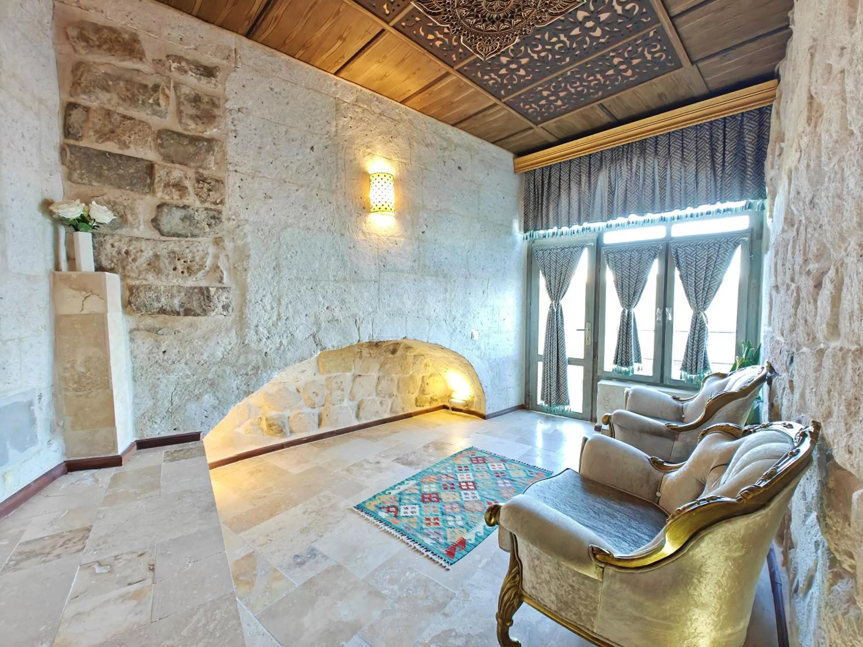 Living room in Karlık Cave Suite Cappadocia
