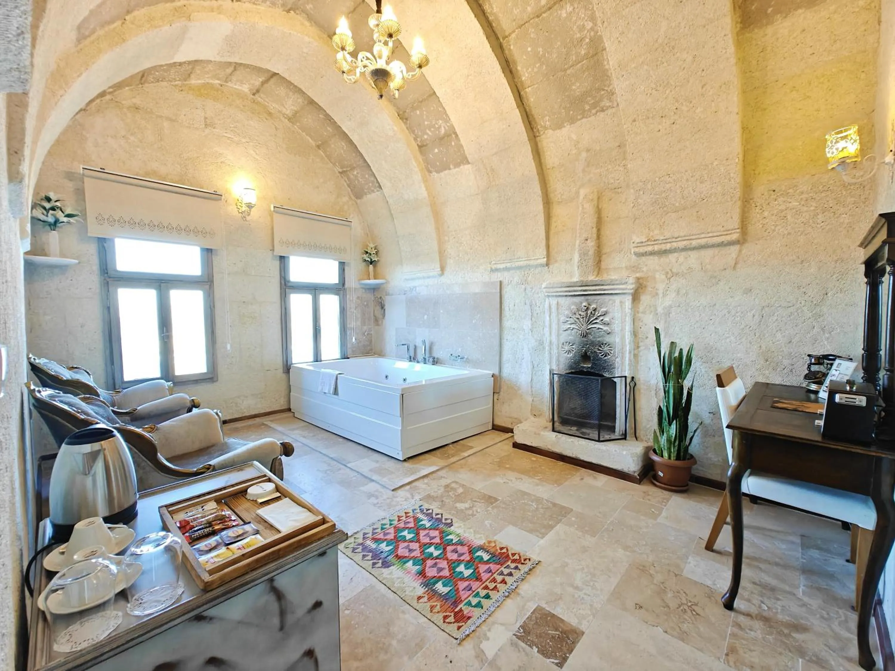 Living room in Karlık Cave Suite Cappadocia