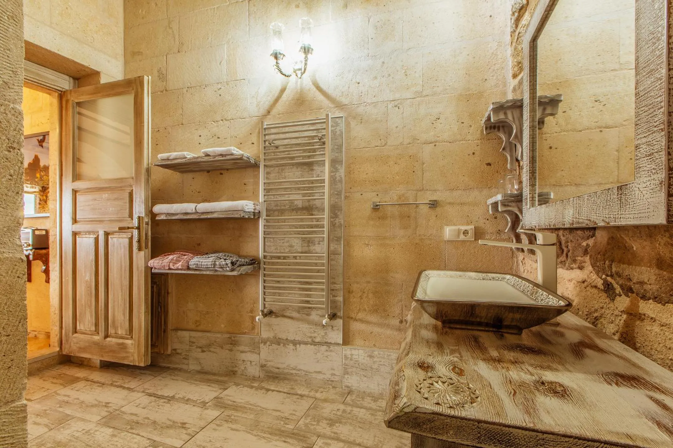Shower in Karlık Cave Suite Cappadocia