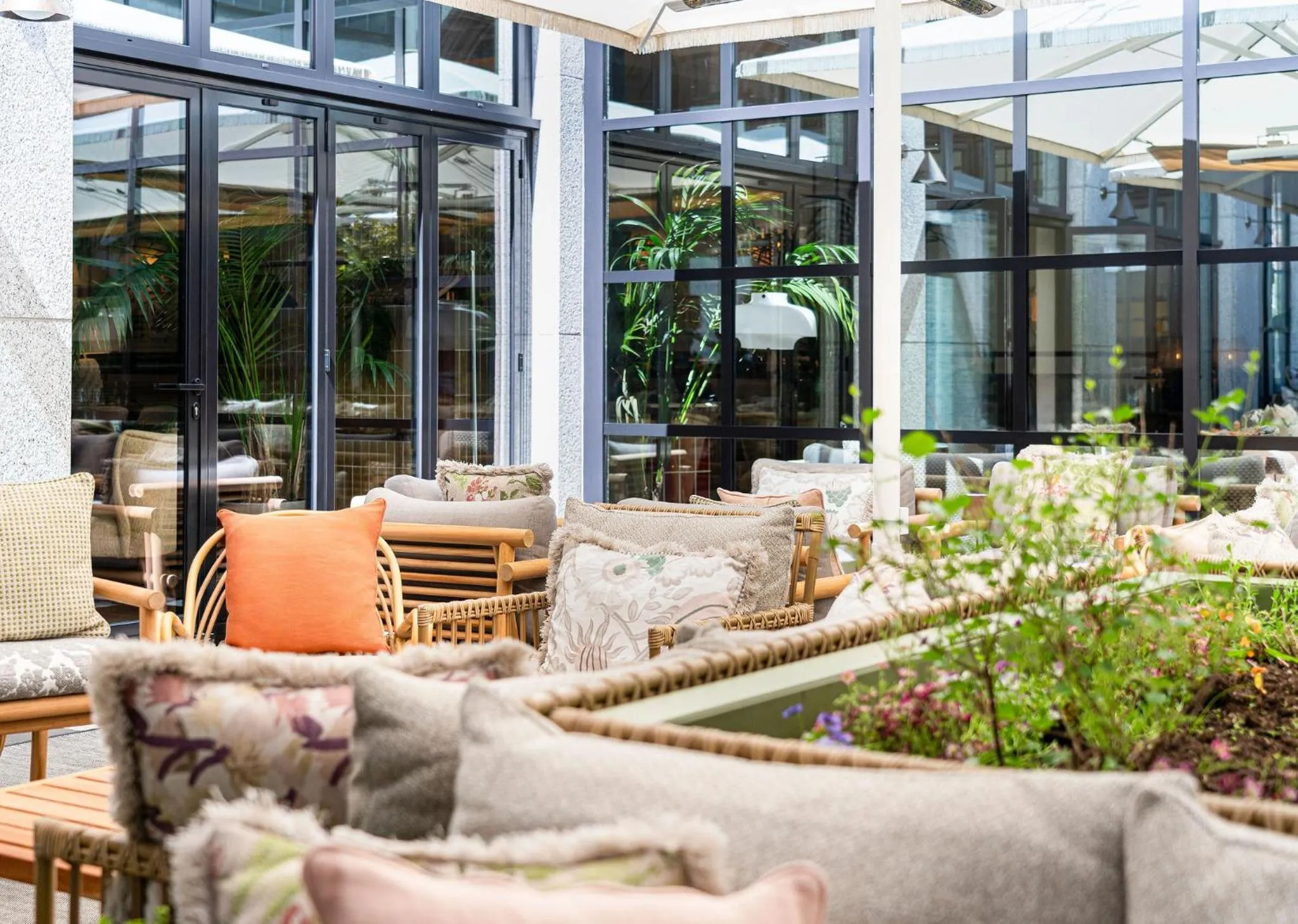 Patio in Brunfels Hotel, in the Unbound Collection by Hyatt