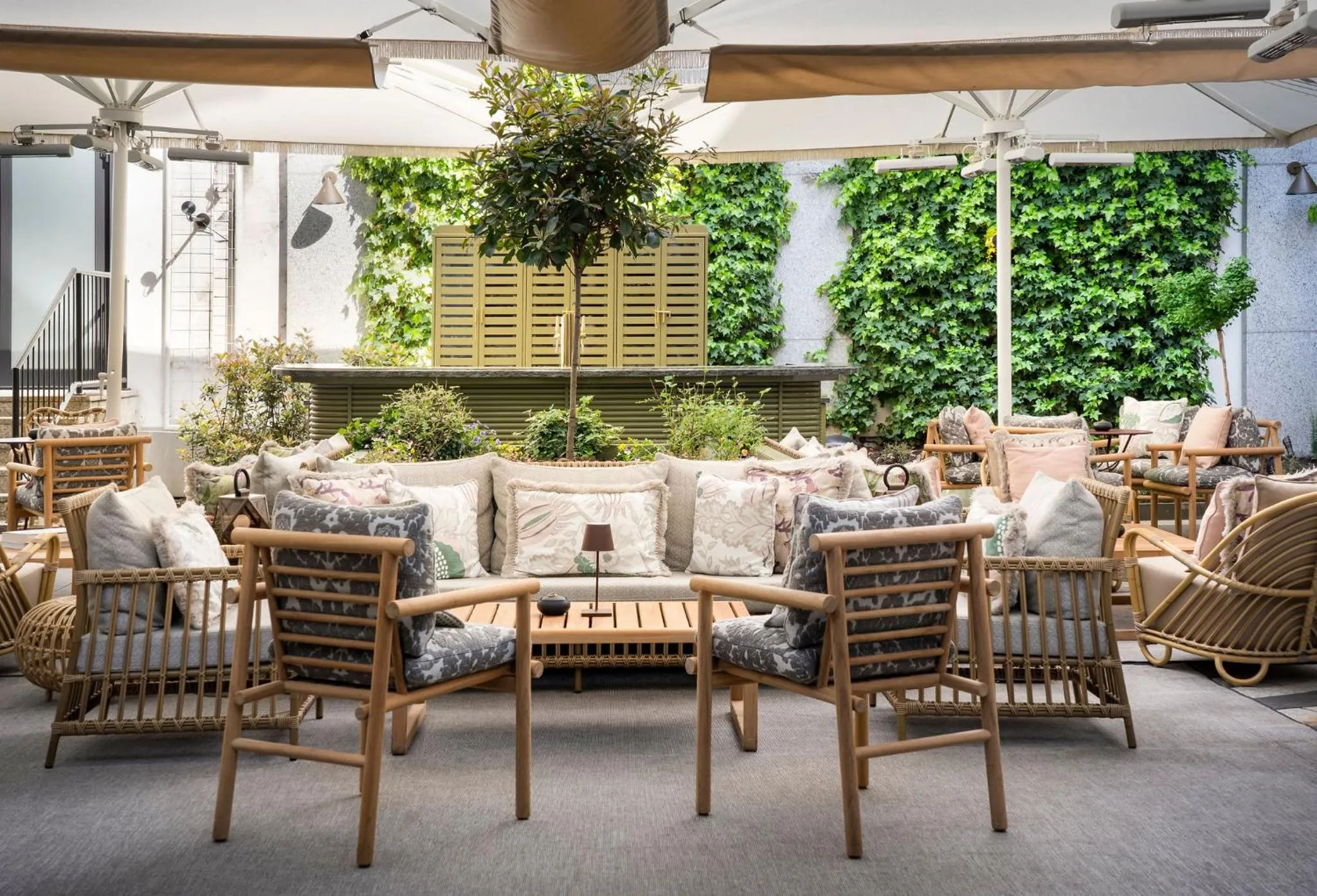 Patio in Brunfels Hotel, in the Unbound Collection by Hyatt