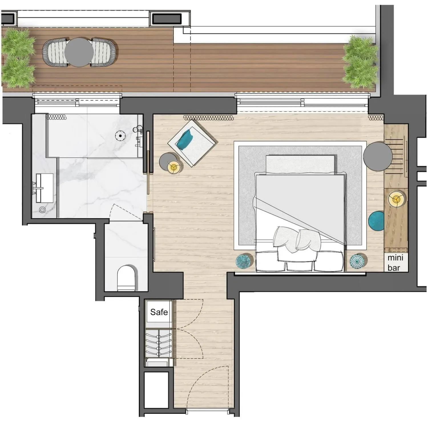 Floor plan in Vathi Cove Luxury Resort & Spa - Adults Friendly 14 plus