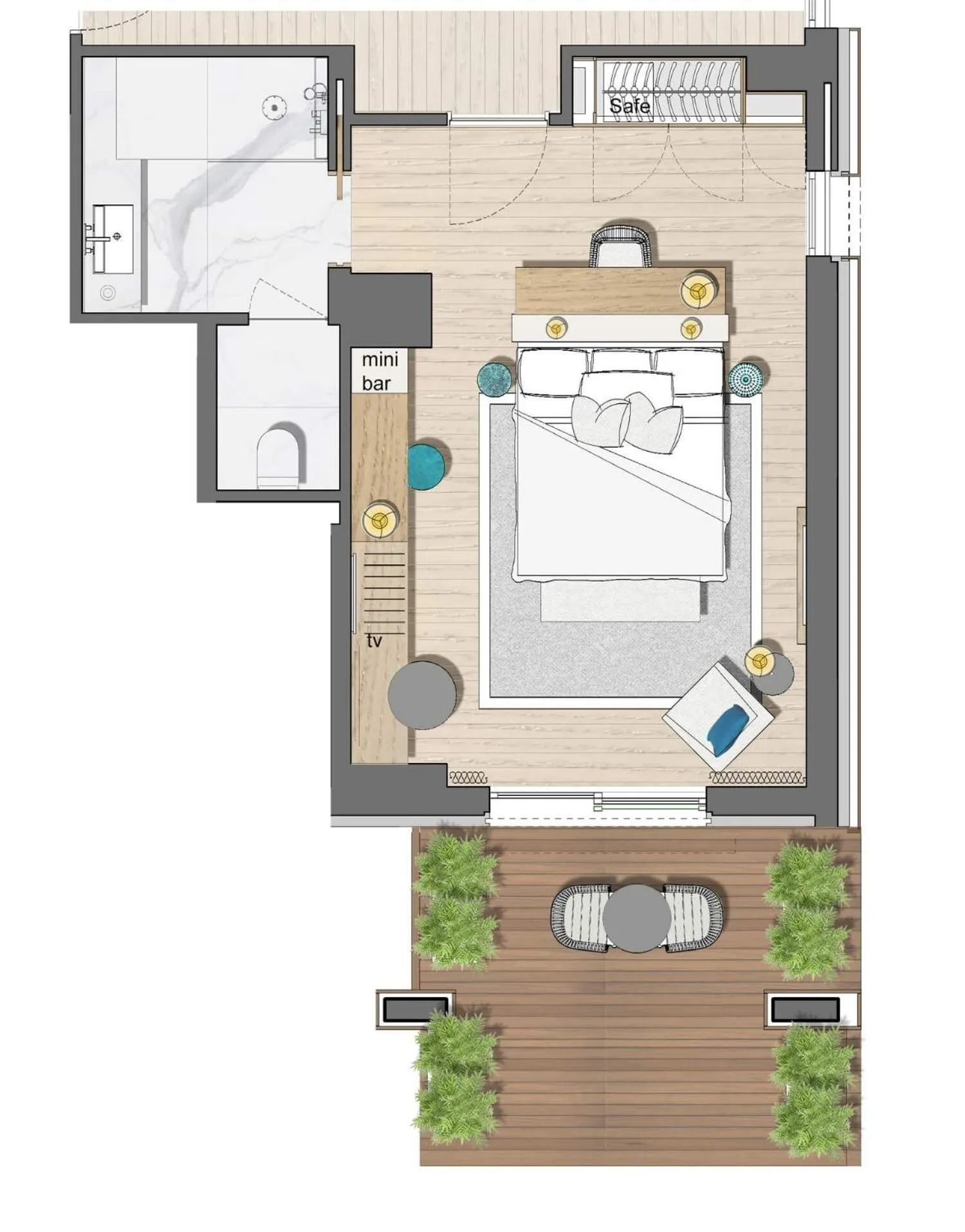 Floor plan in Vathi Cove Luxury Resort & Spa - Adults Friendly 14 plus