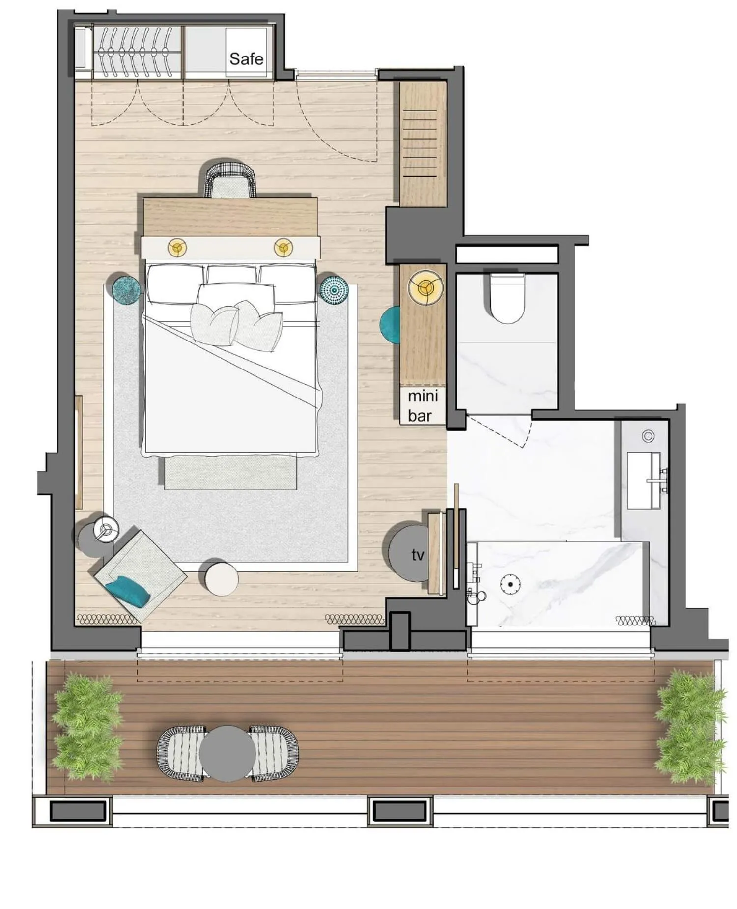 Floor plan in Vathi Cove Luxury Resort & Spa - Adults Friendly 14 plus