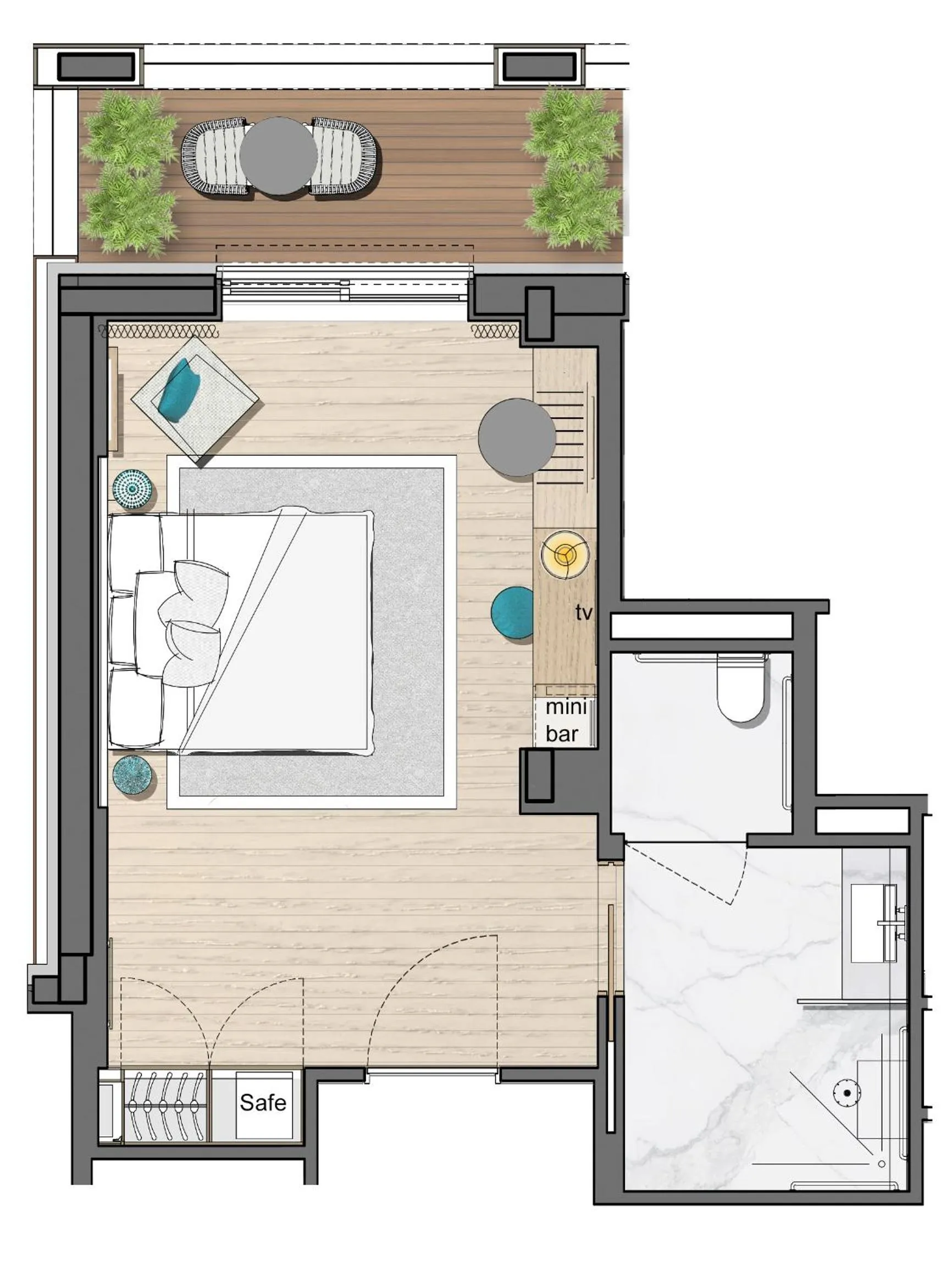 Floor plan in Vathi Cove Luxury Resort & Spa - Adults Friendly 14 plus