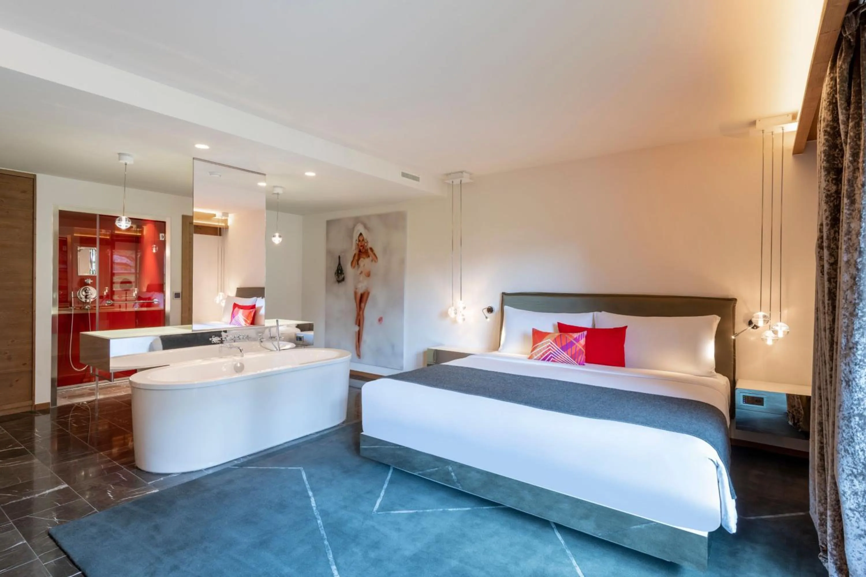 Photo of the whole room, Bed in W Verbier