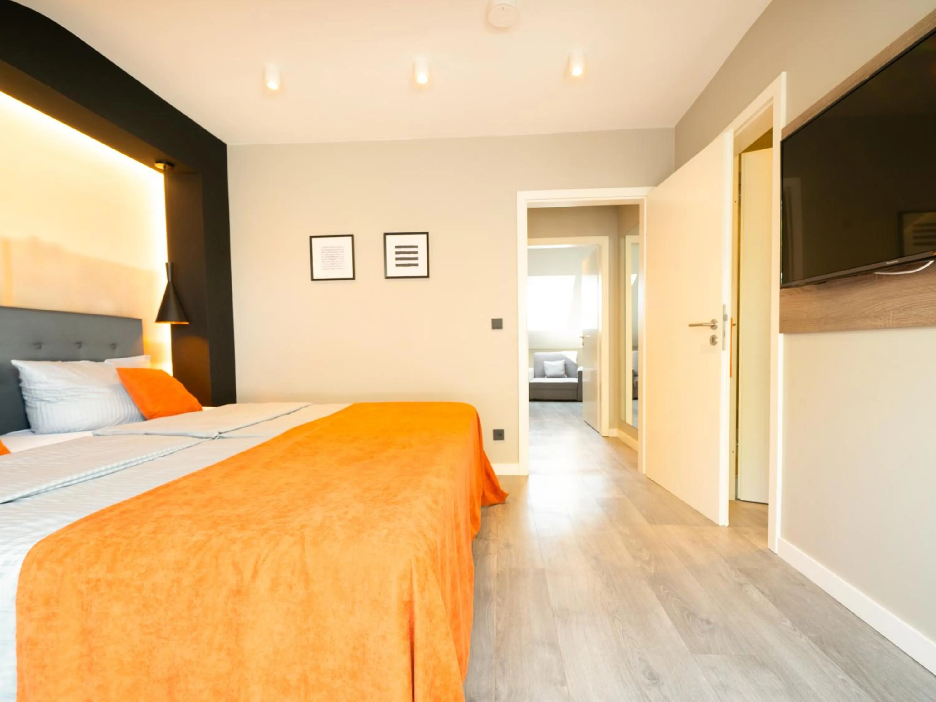 Bed in JustStay Ratingen Hotel & Apartments