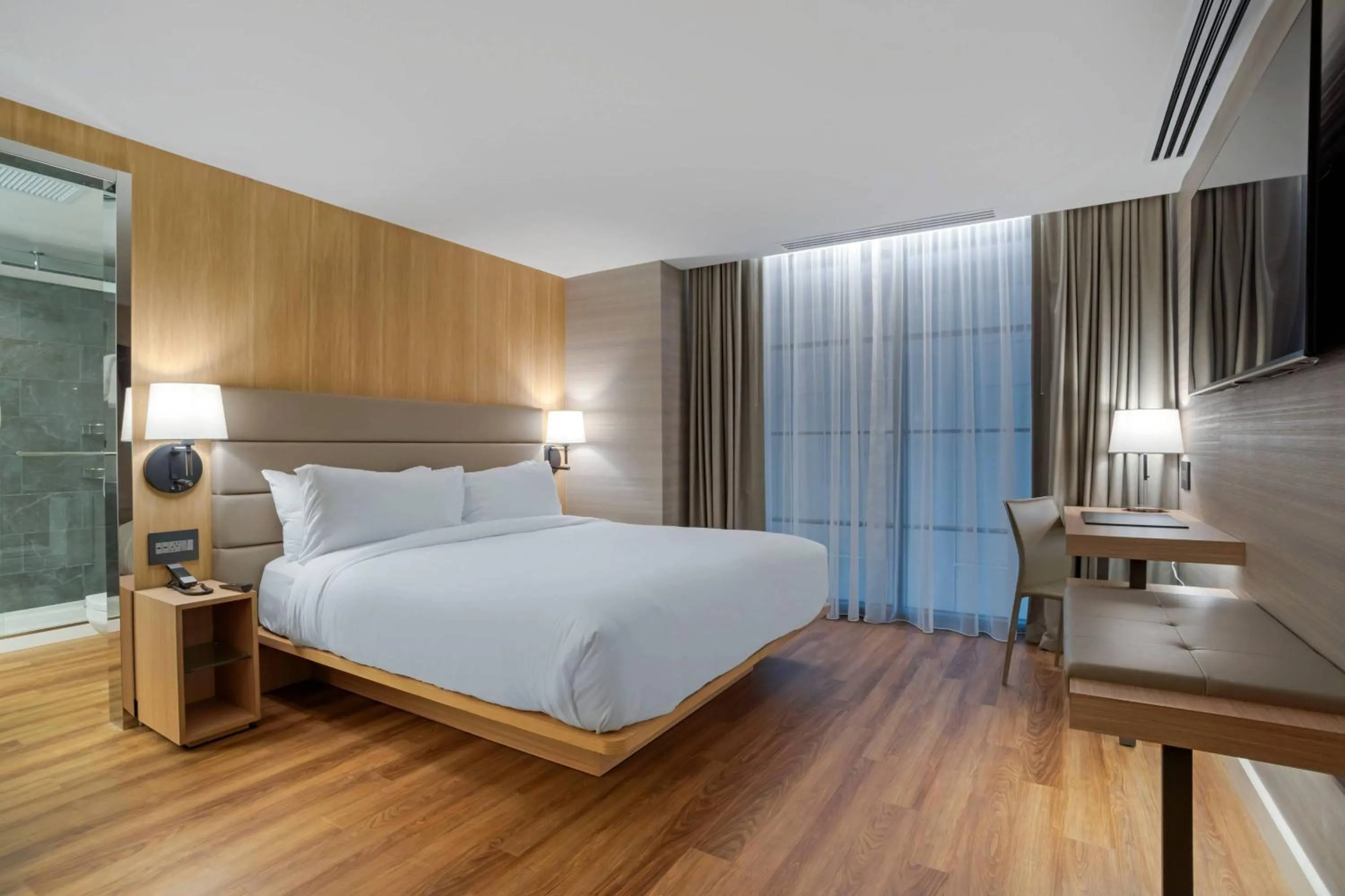 Photo of the whole room, Bed in AC Hotel by Marriott Washington DC Convention Center