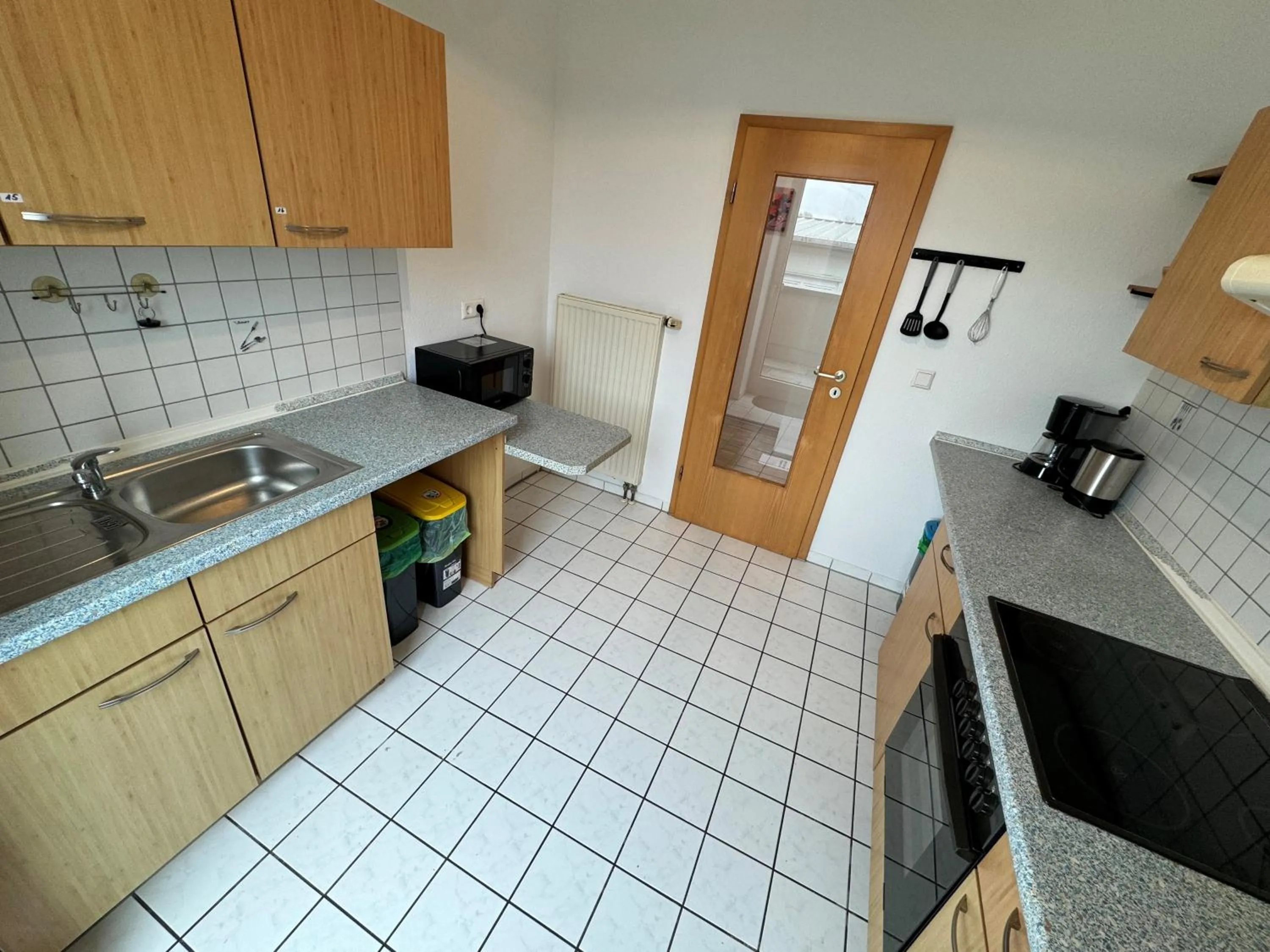 Communal kitchen in Pension Schweizer