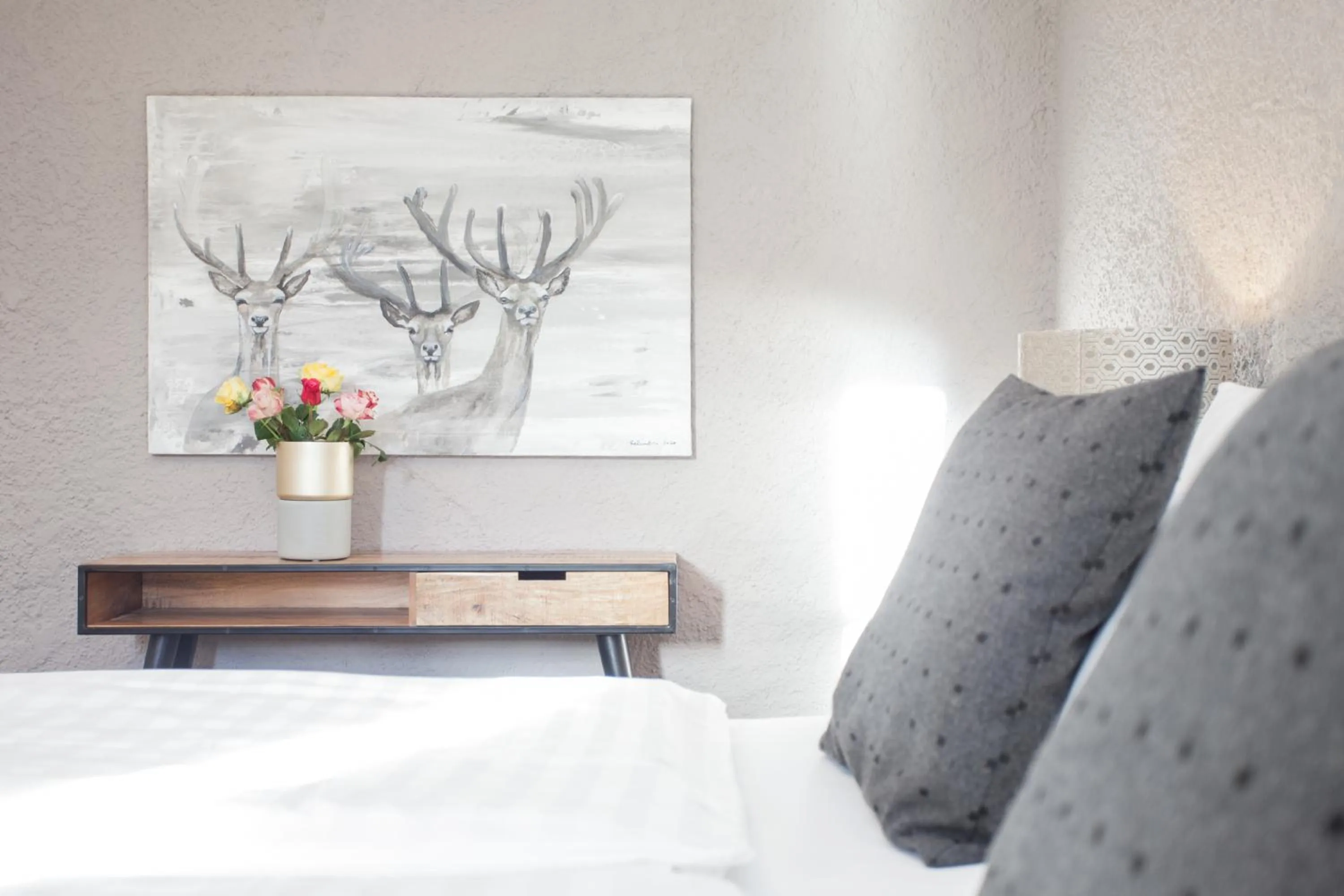 Seating area, Bed in Boutique-Hotel Weigels Bergfreiheit