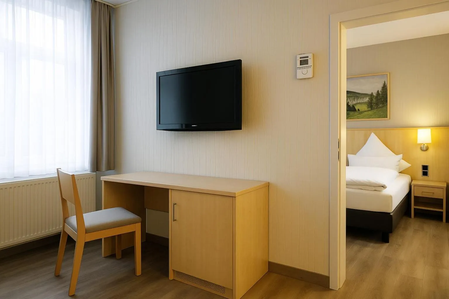 Photo of the whole room, Bed in Konsum Berghotel Oberhof