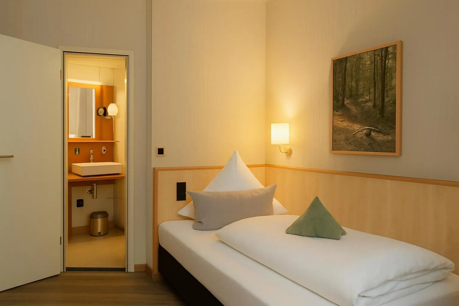 Photo of the whole room, Bed in Konsum Berghotel Oberhof