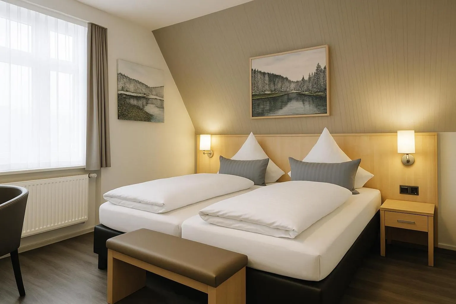Photo of the whole room, Bed in Konsum Berghotel Oberhof