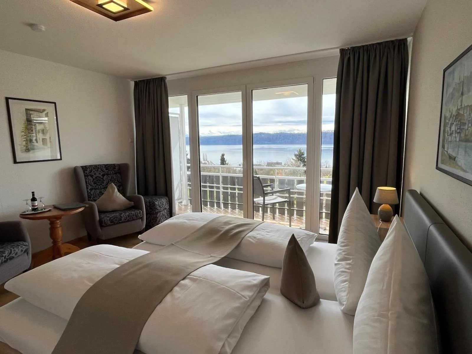 View (from property/room), Bed in Hotel Landhaus Sternen