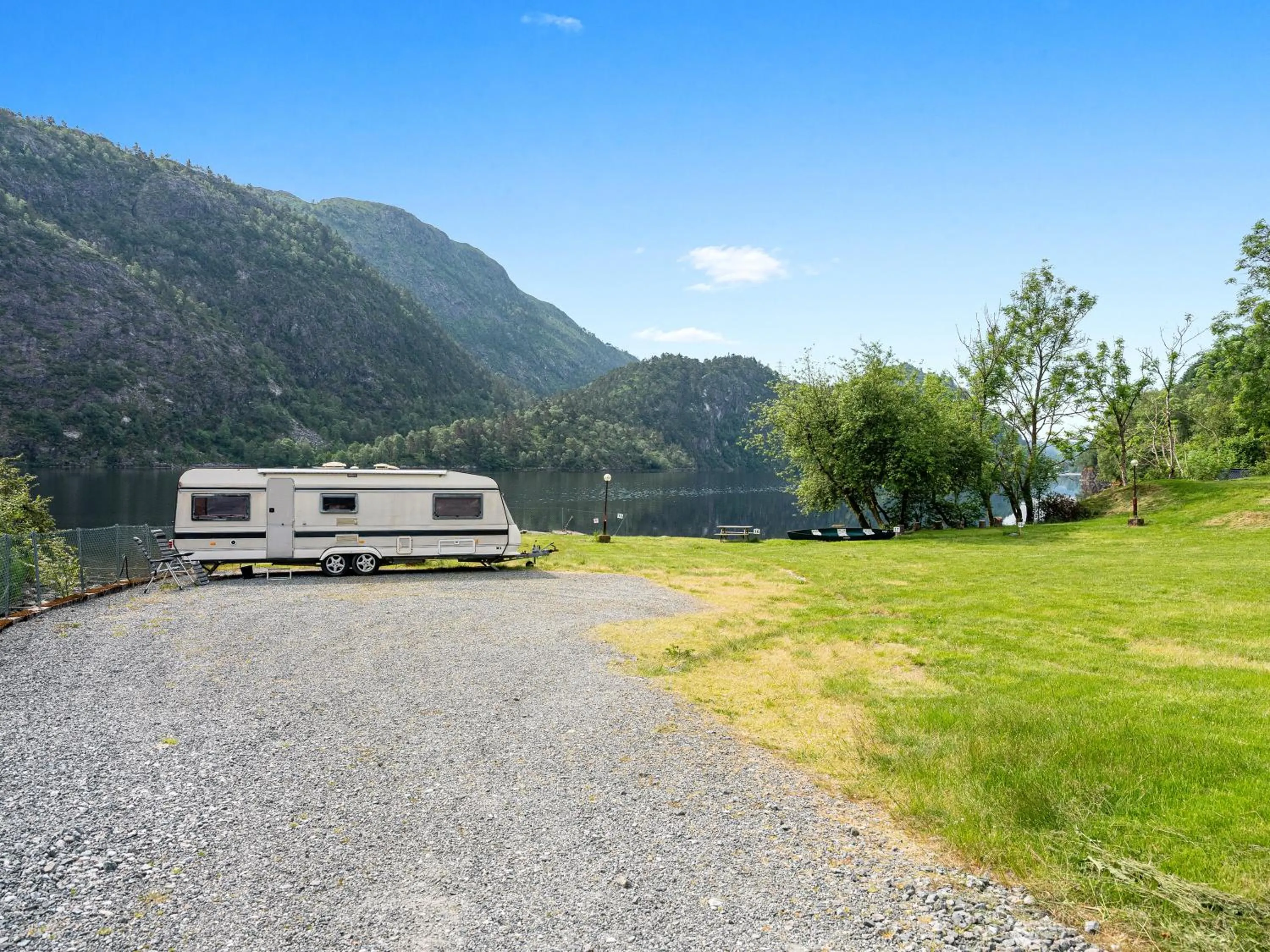 Lake view in Grimen Camping