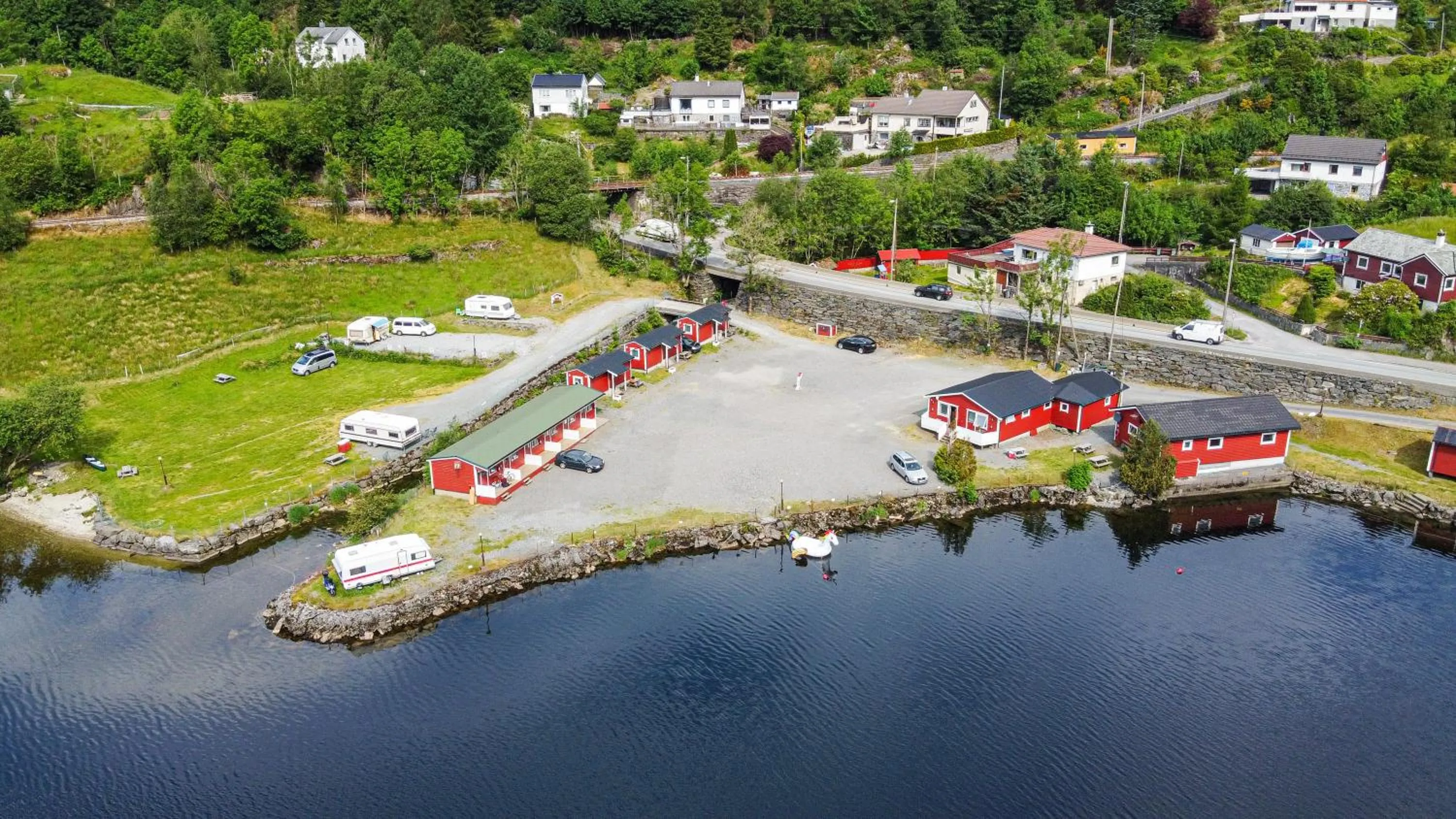 Bird's eye view in Grimen Camping