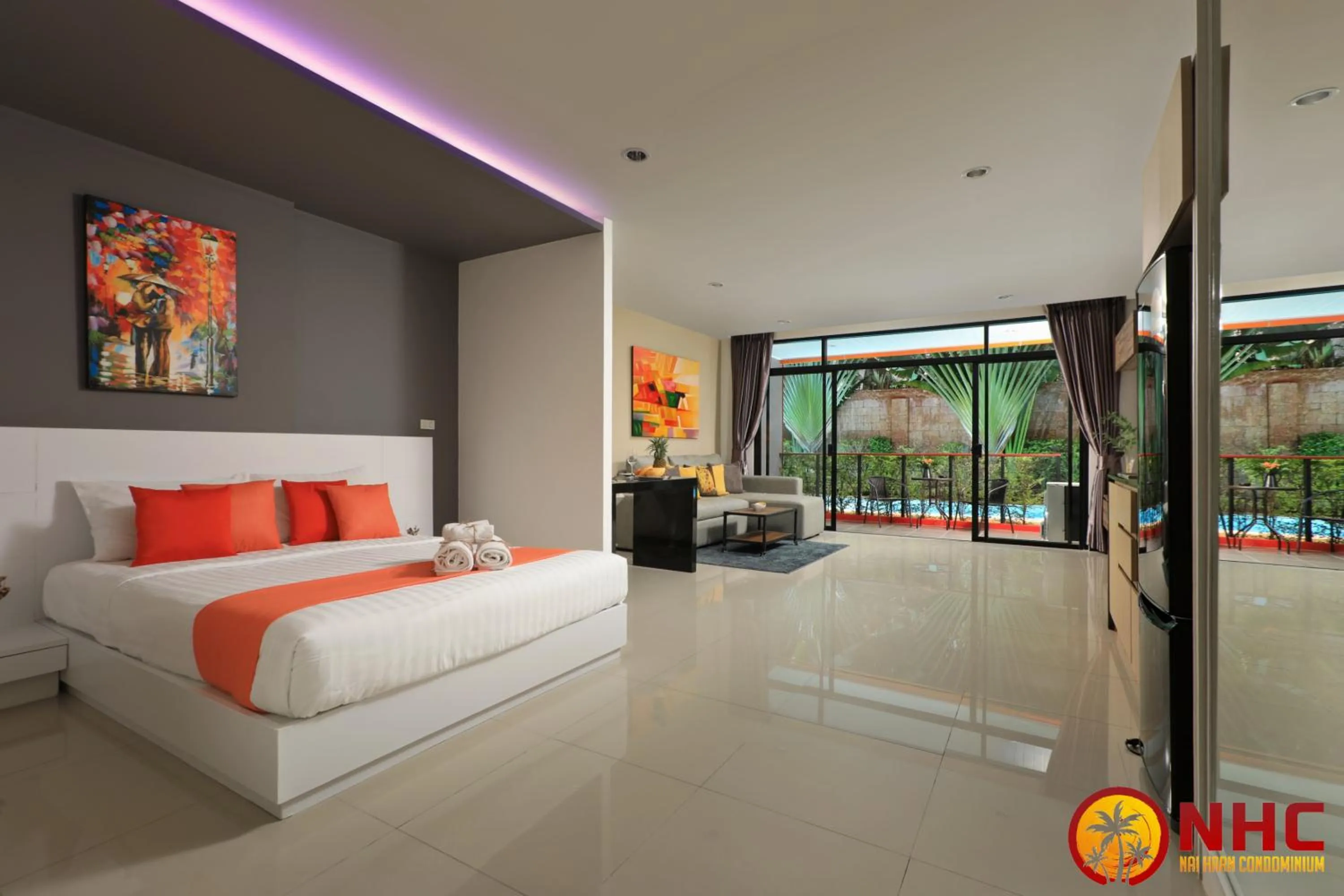 Bed in Nai Harn Condominium