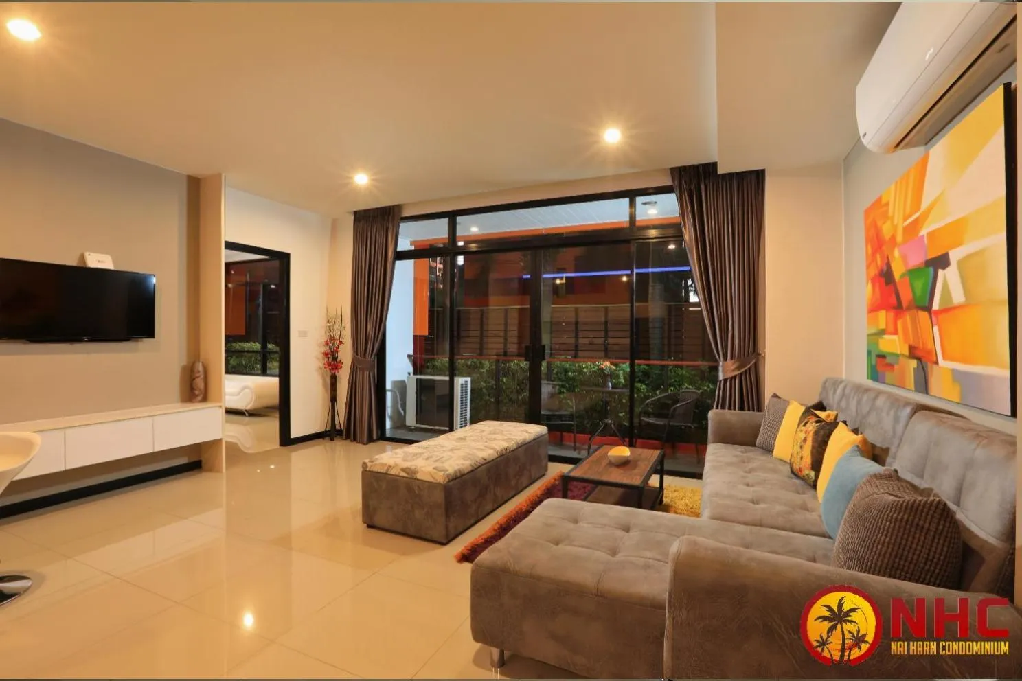 Living room in Nai Harn Condominium