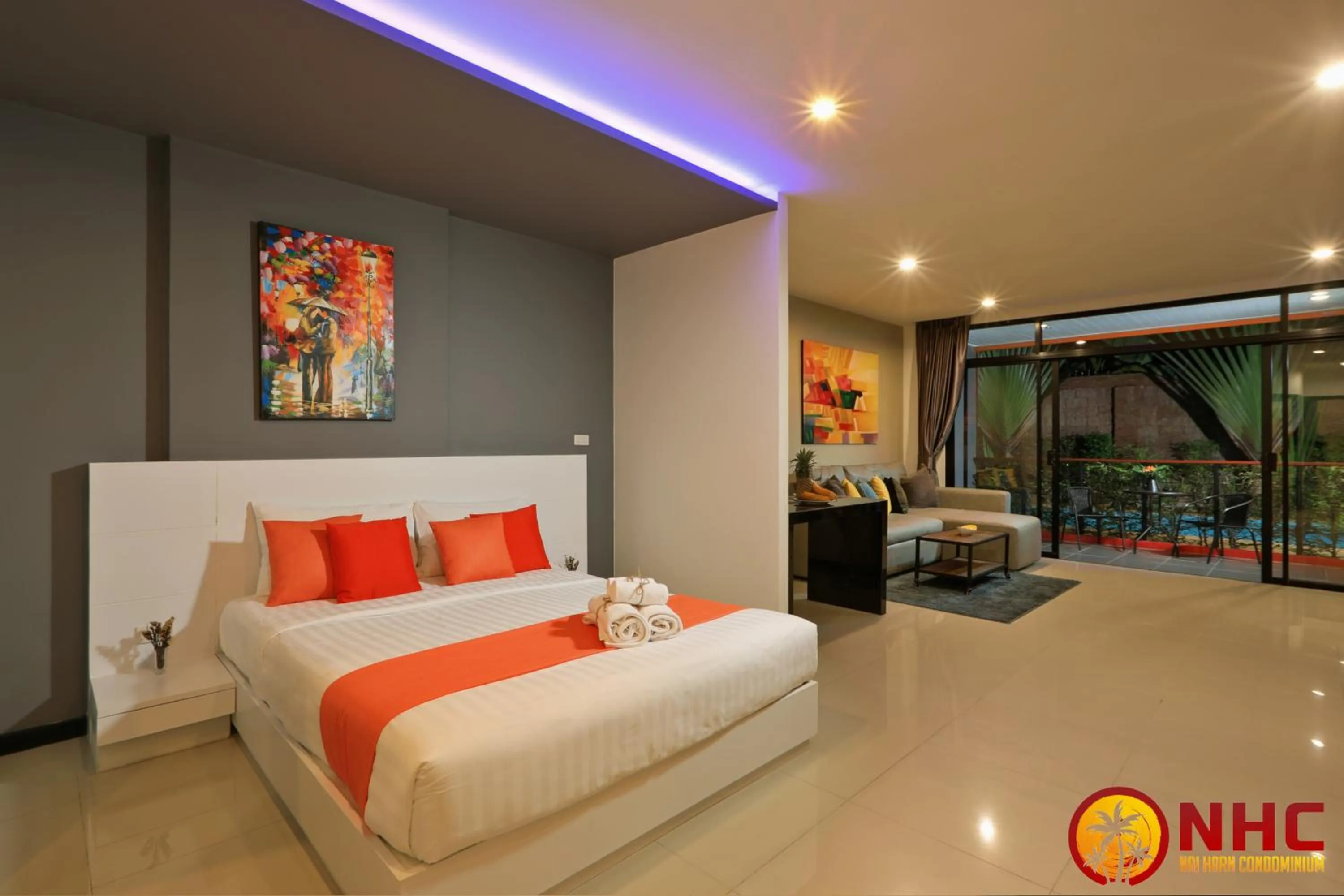 Bed in Nai Harn Condominium