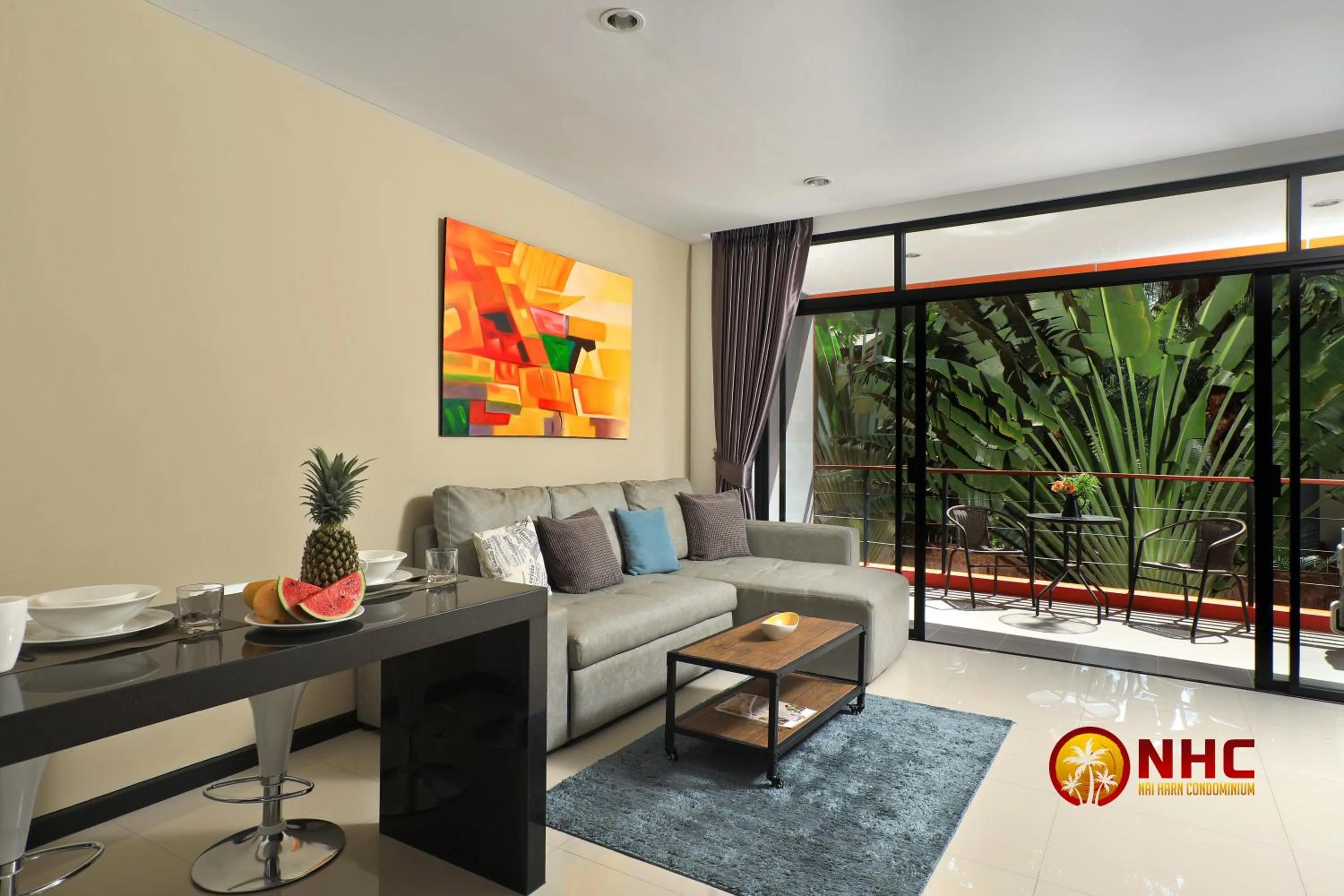 Living room in Nai Harn Condominium