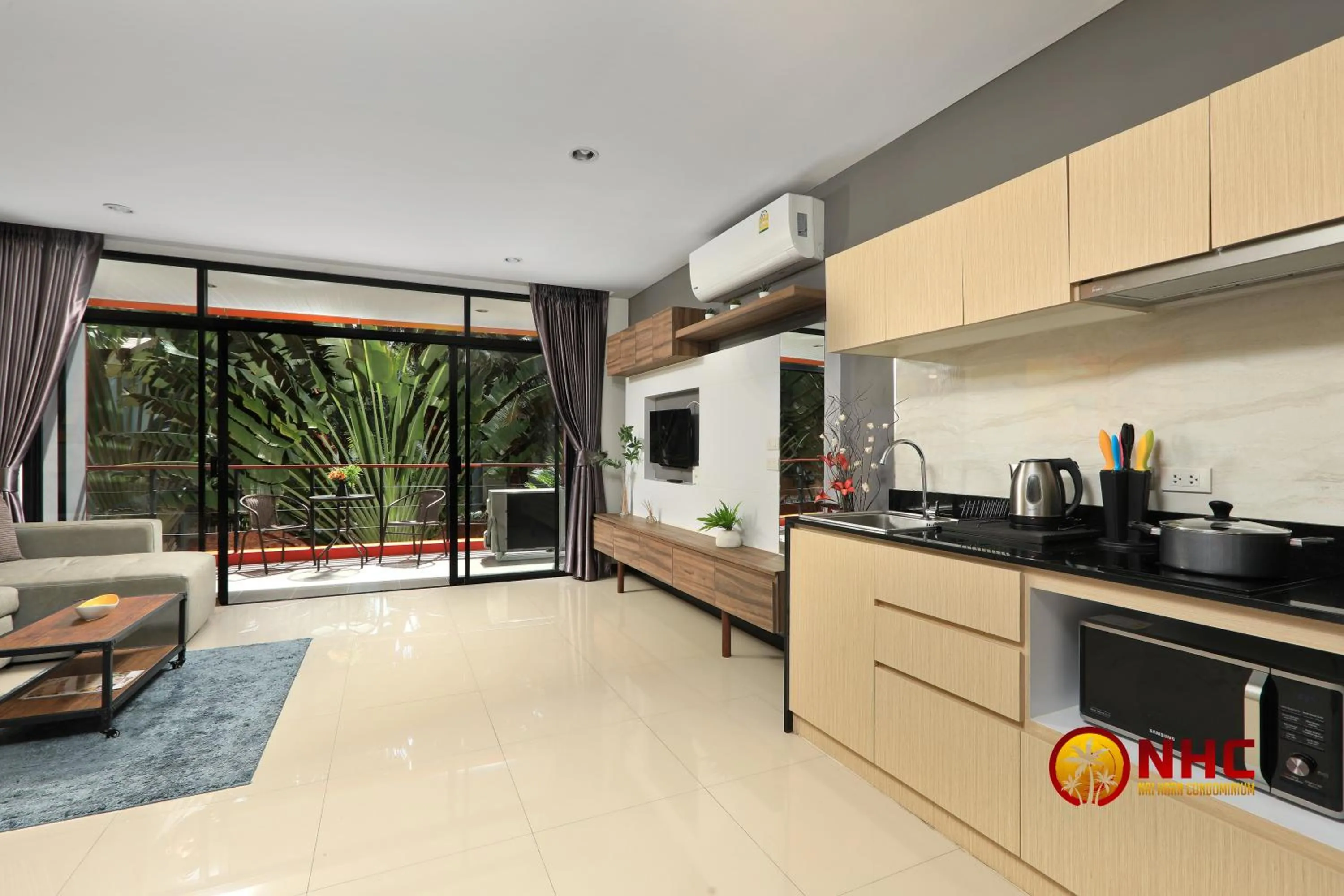 Garden view in Nai Harn Condominium