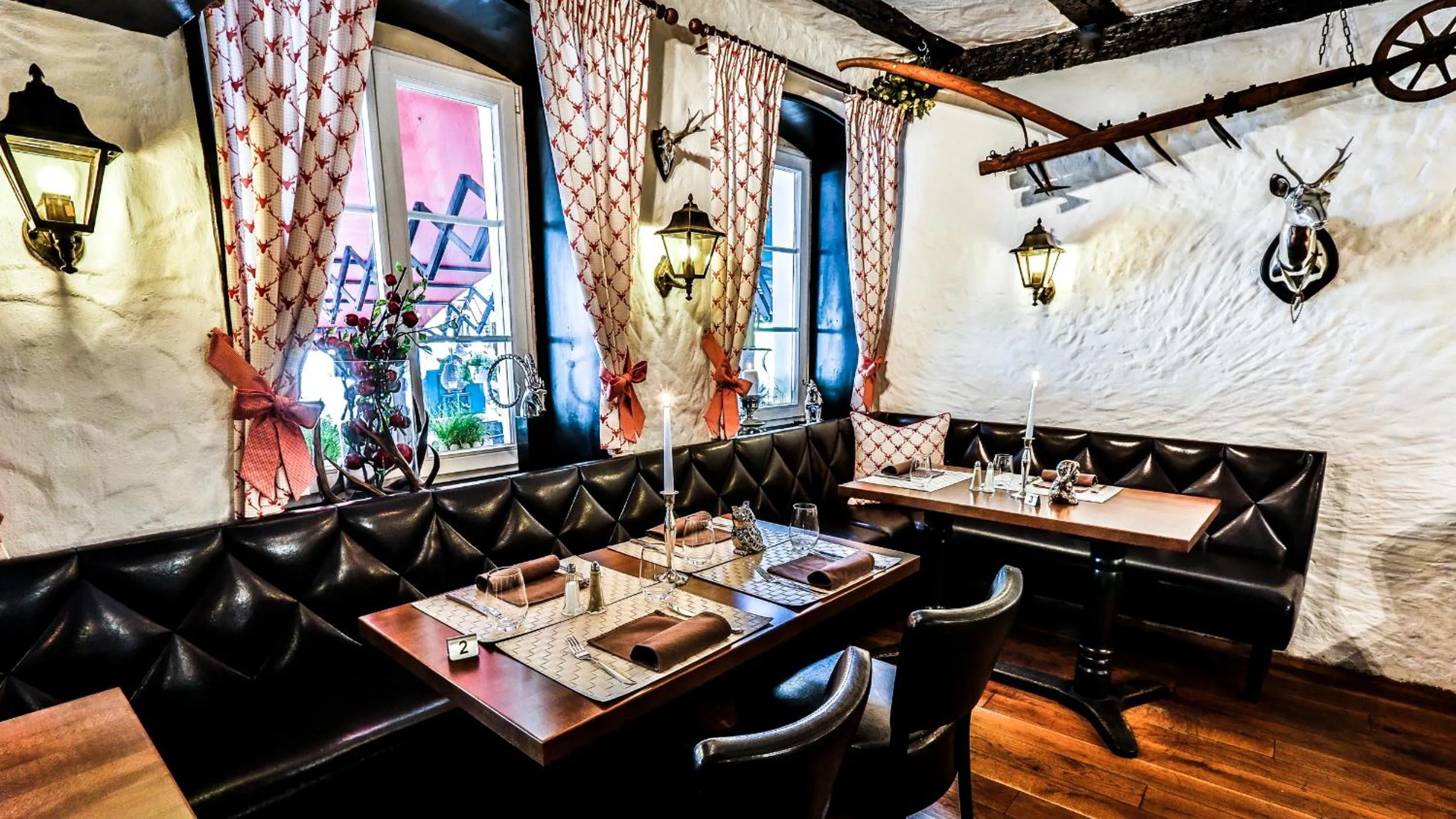 Dining area in Hotel Laterne