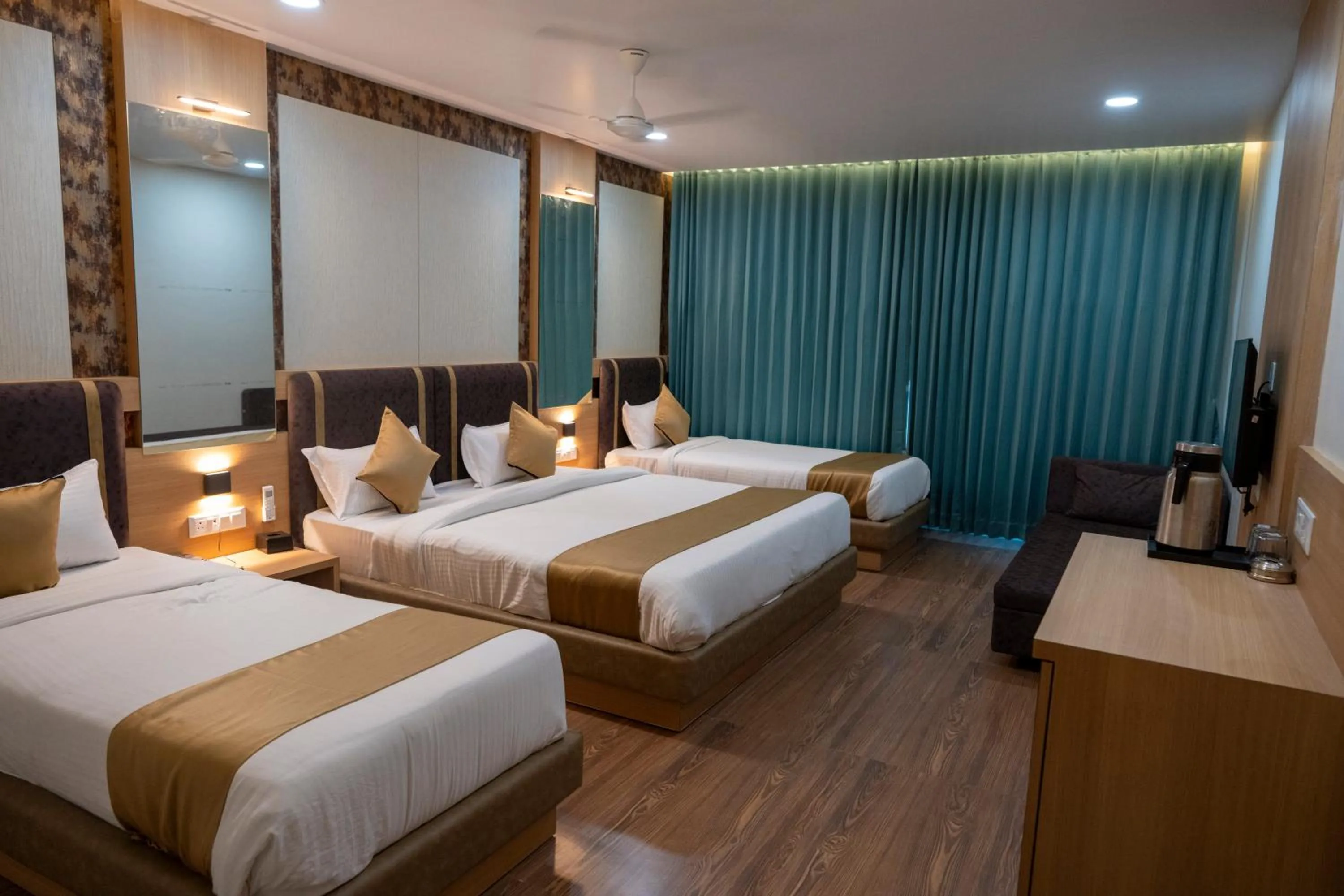 Bedroom, Bed in THE GRAND ASTORIA SOMANTH by Shivalaya Darshanam