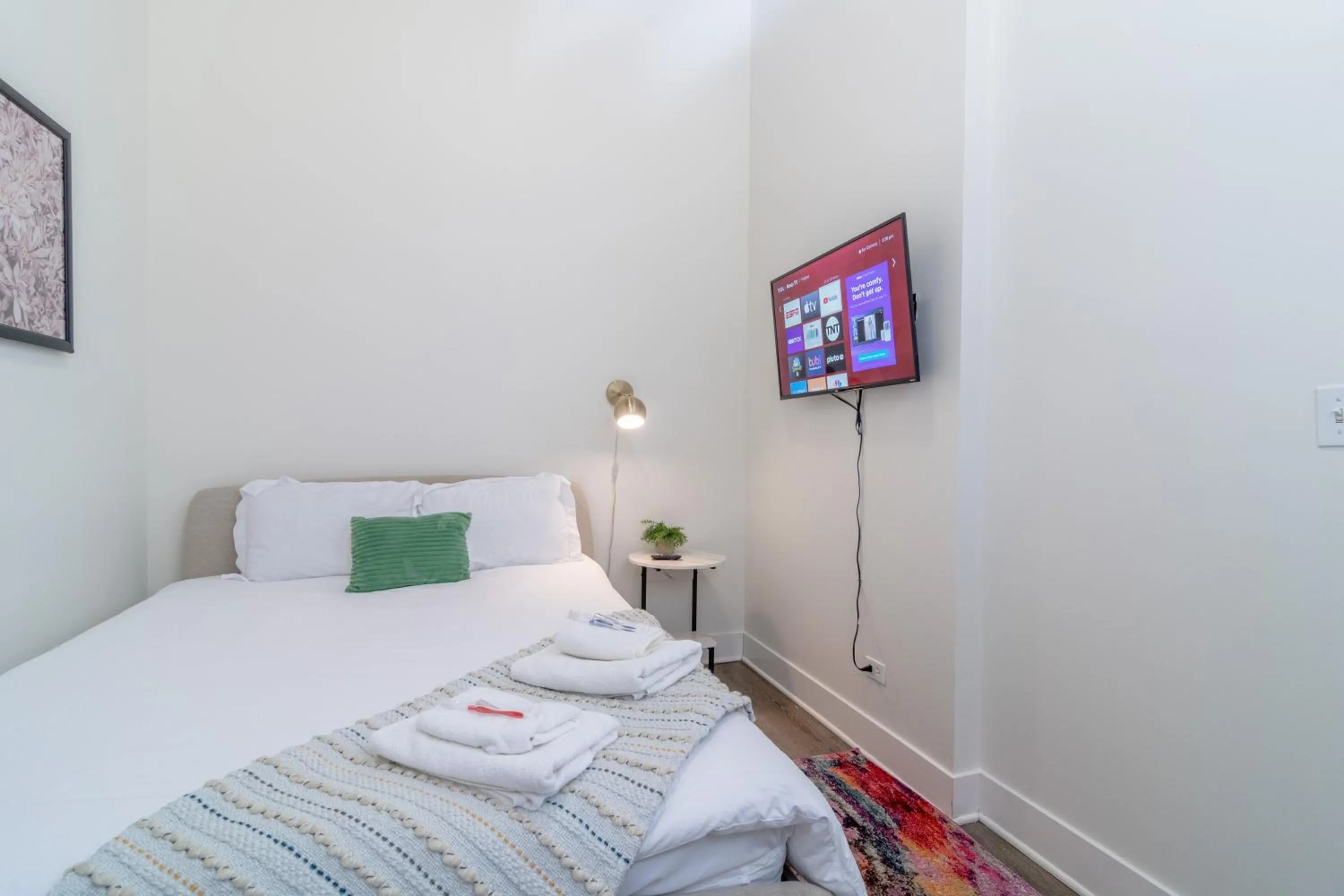 Bed in McCormick Place 3BR Luxury Penthouse Duplex with Personal Rooftop and Optional Parking for 8 guests in Chicago South Loop