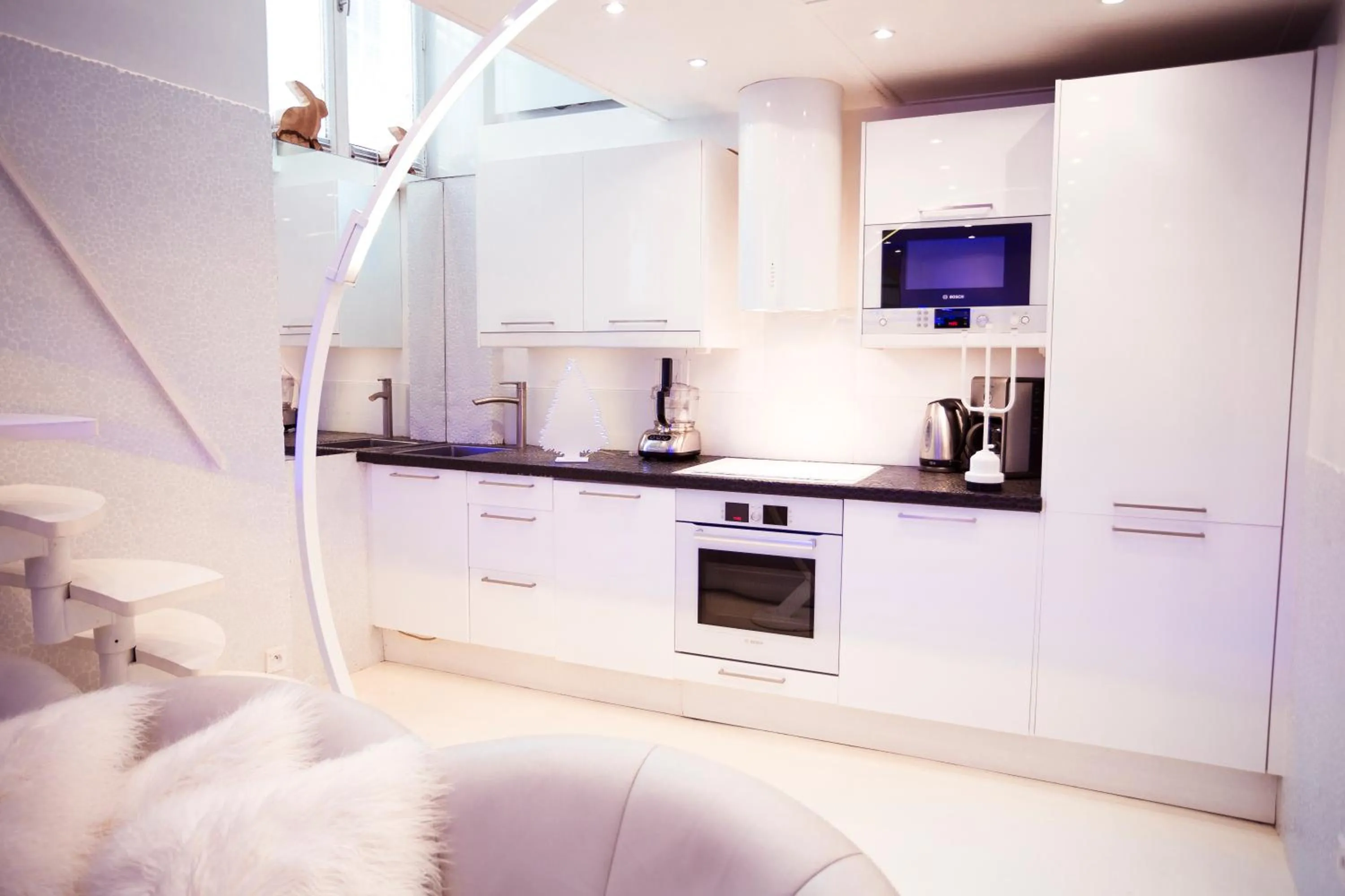 Kitchen or kitchenette in Stylish,luxury duplex Paris city center