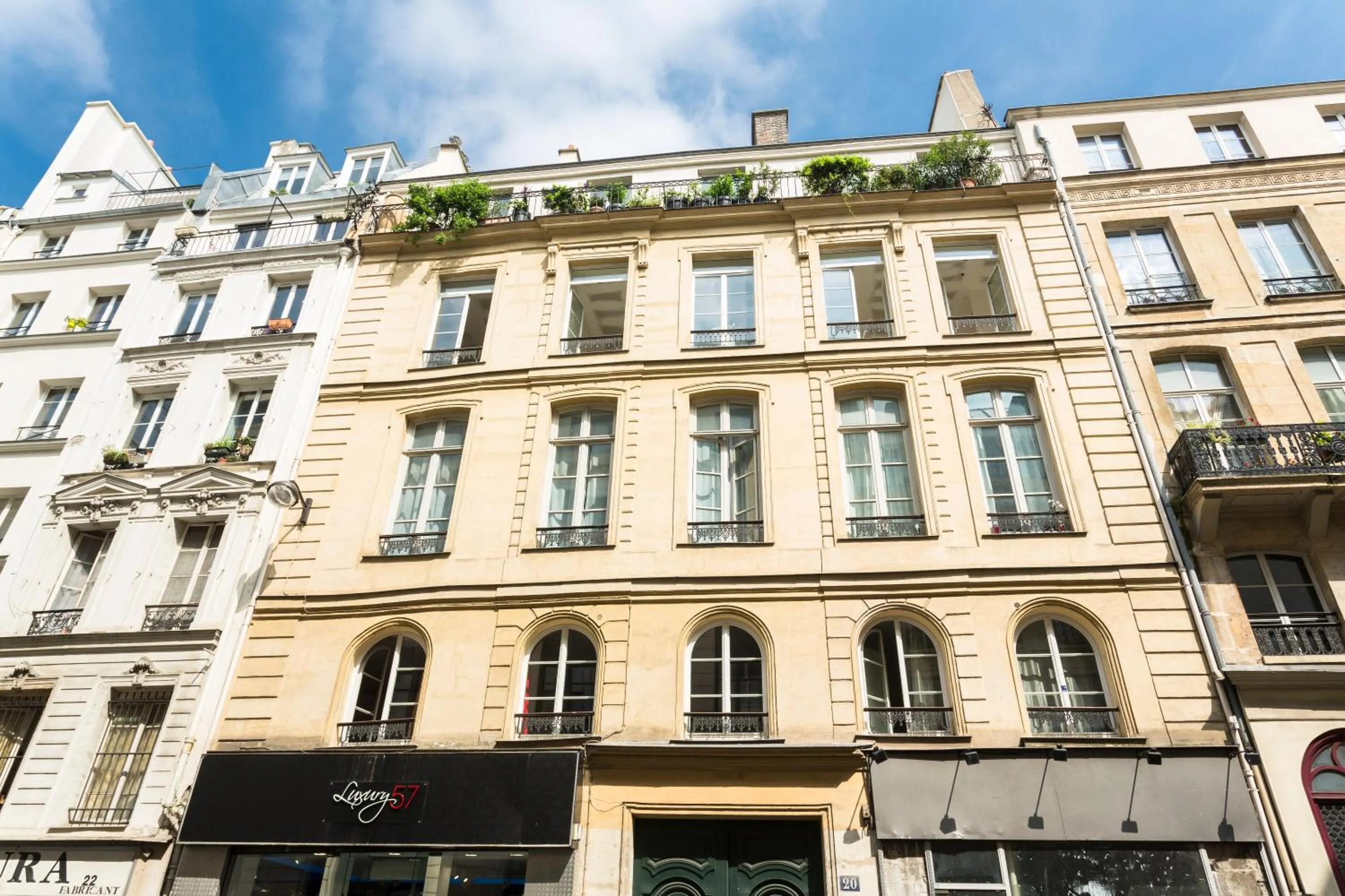 Facade/entrance in Stylish,luxury duplex Paris city center
