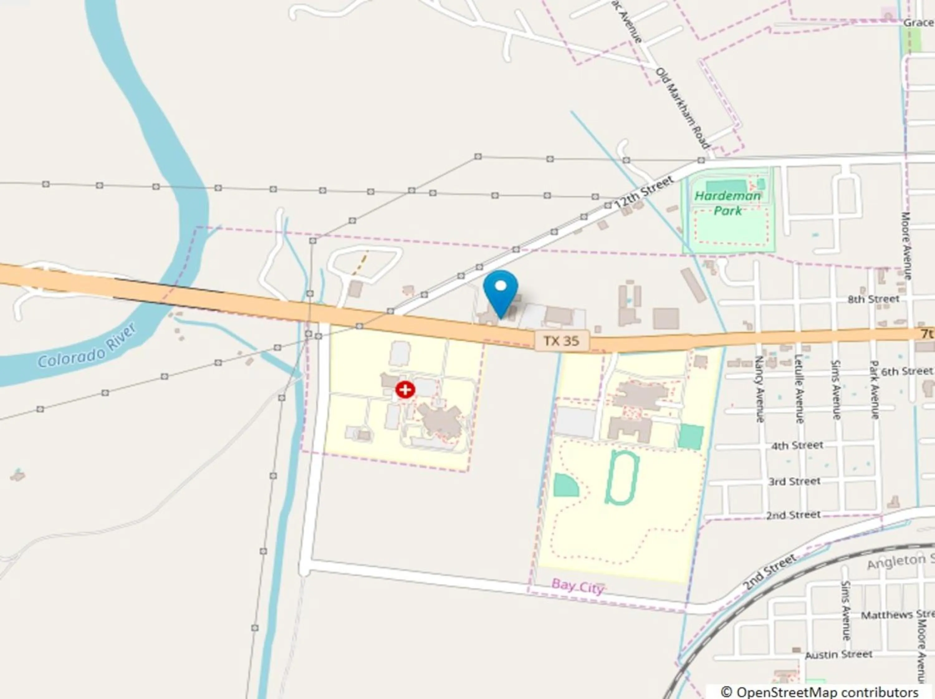 Bird's eye view, Floor Plan in Hotel O Bay City, TX-35